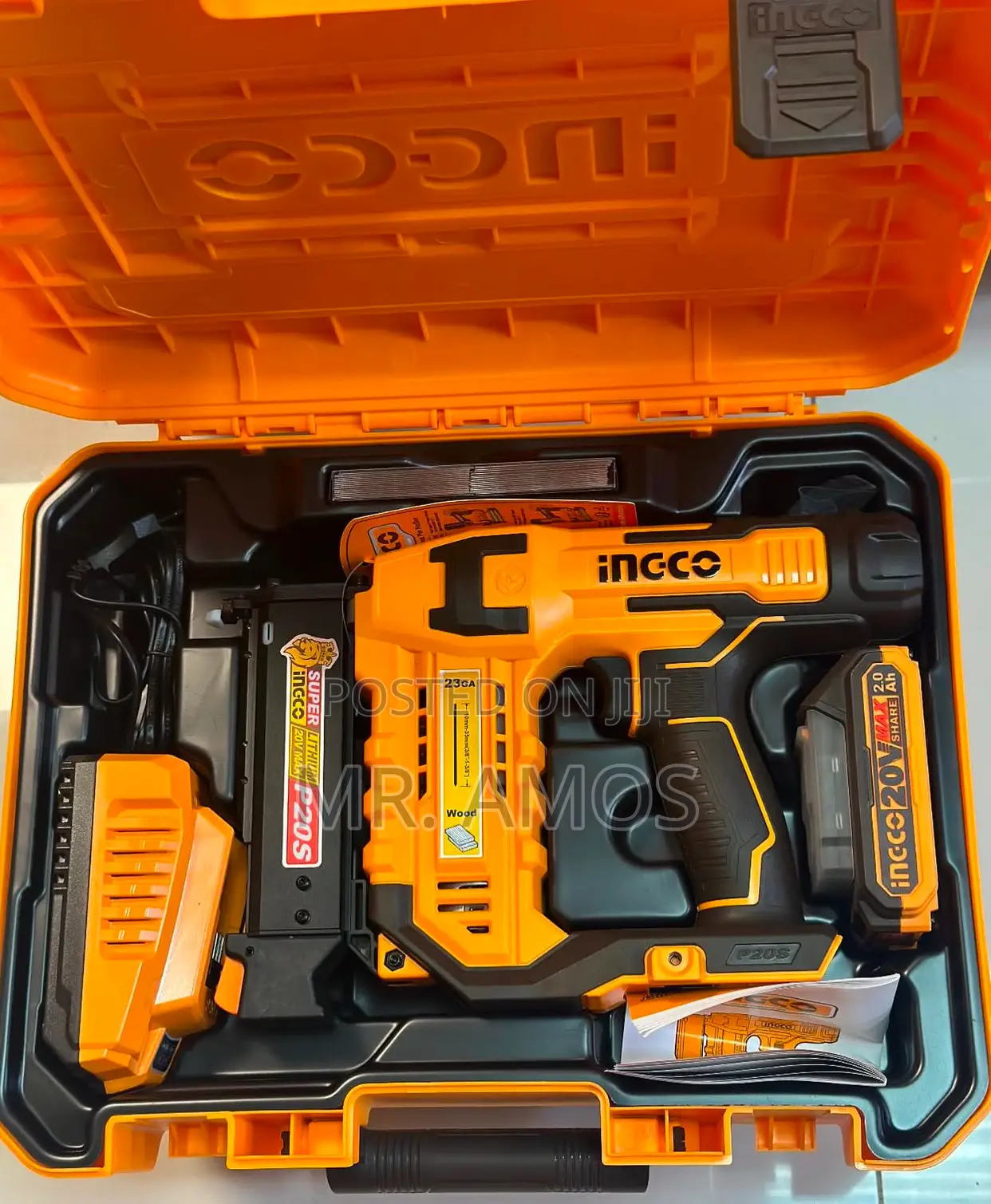 Ingco Lithium-Lon Cordless Pin Nailer 20v - Cbnli3606