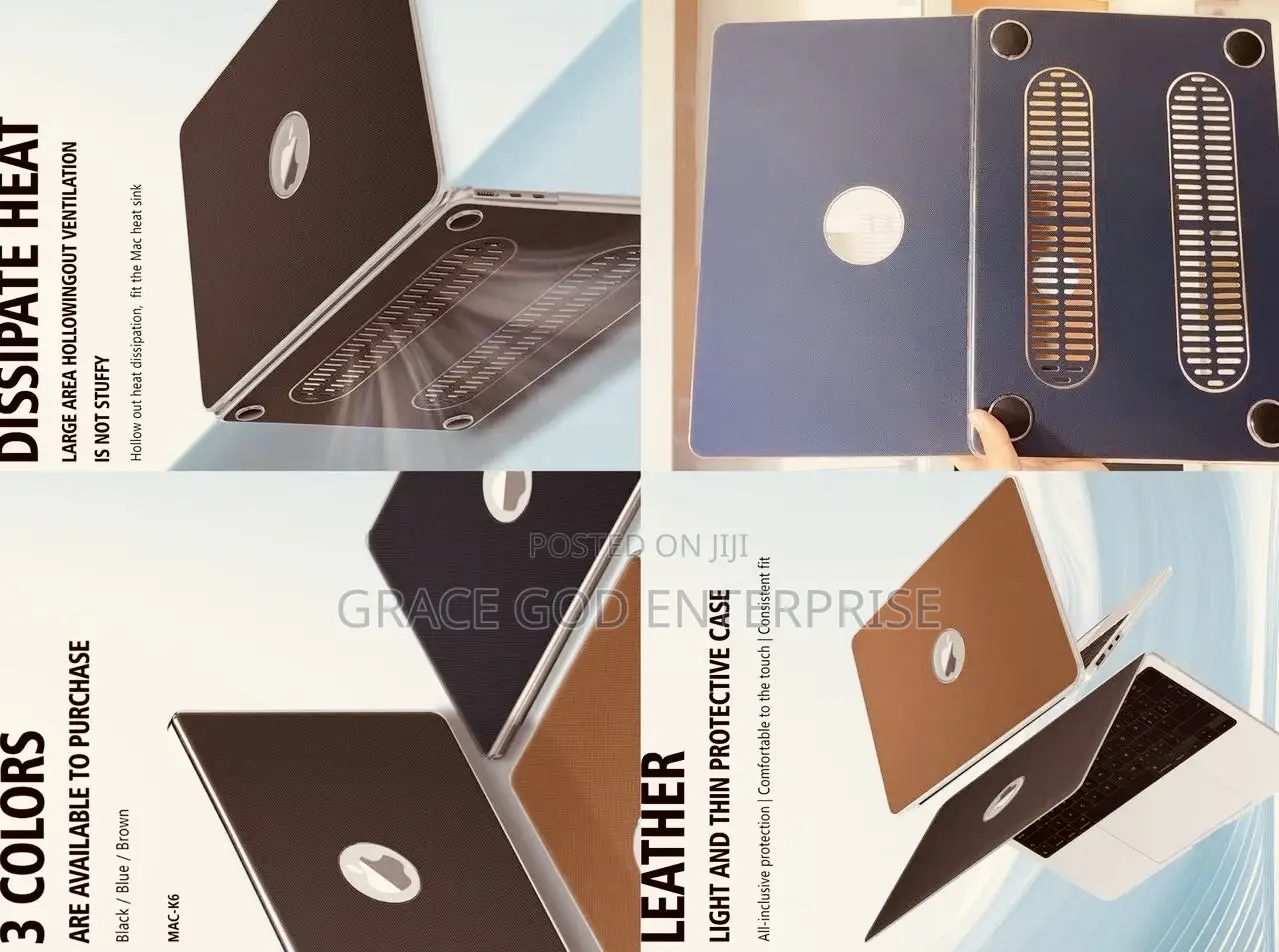 Piblue Leather Macbook Cases for Pro 14/16 M1 Up to M4 Max