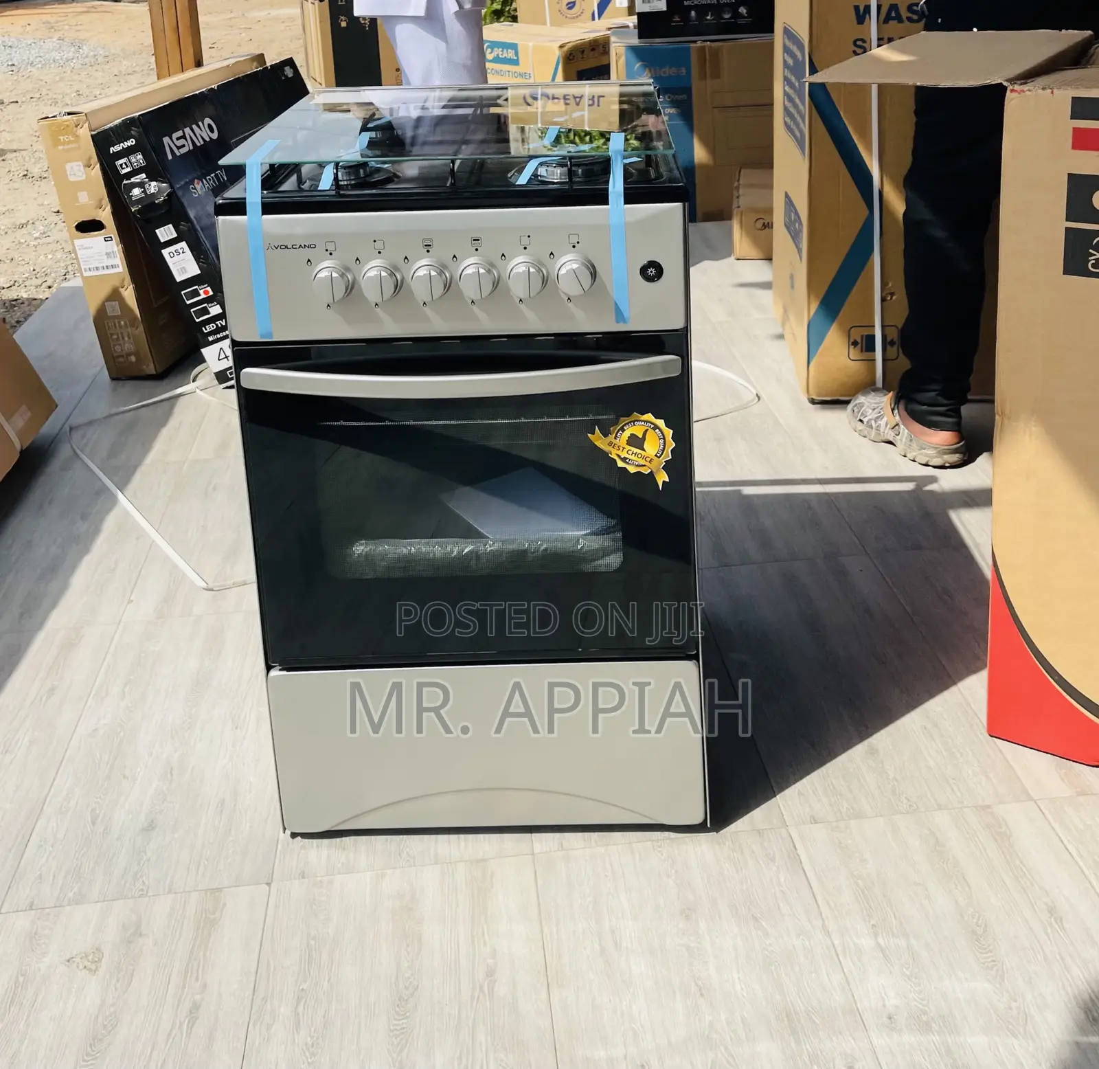 Volcano 50x50cm Free Standing 4 Gas Euro Burner.