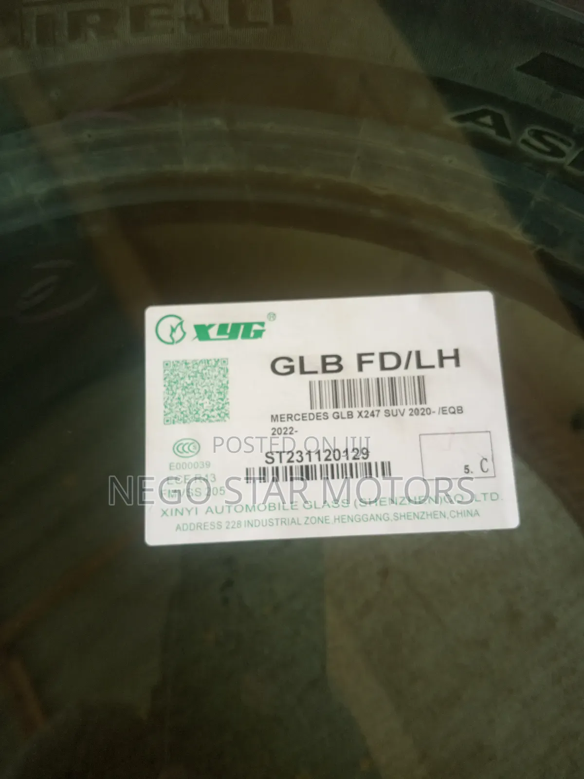 Mercedes Benz GLB 2020 Front Door Glass