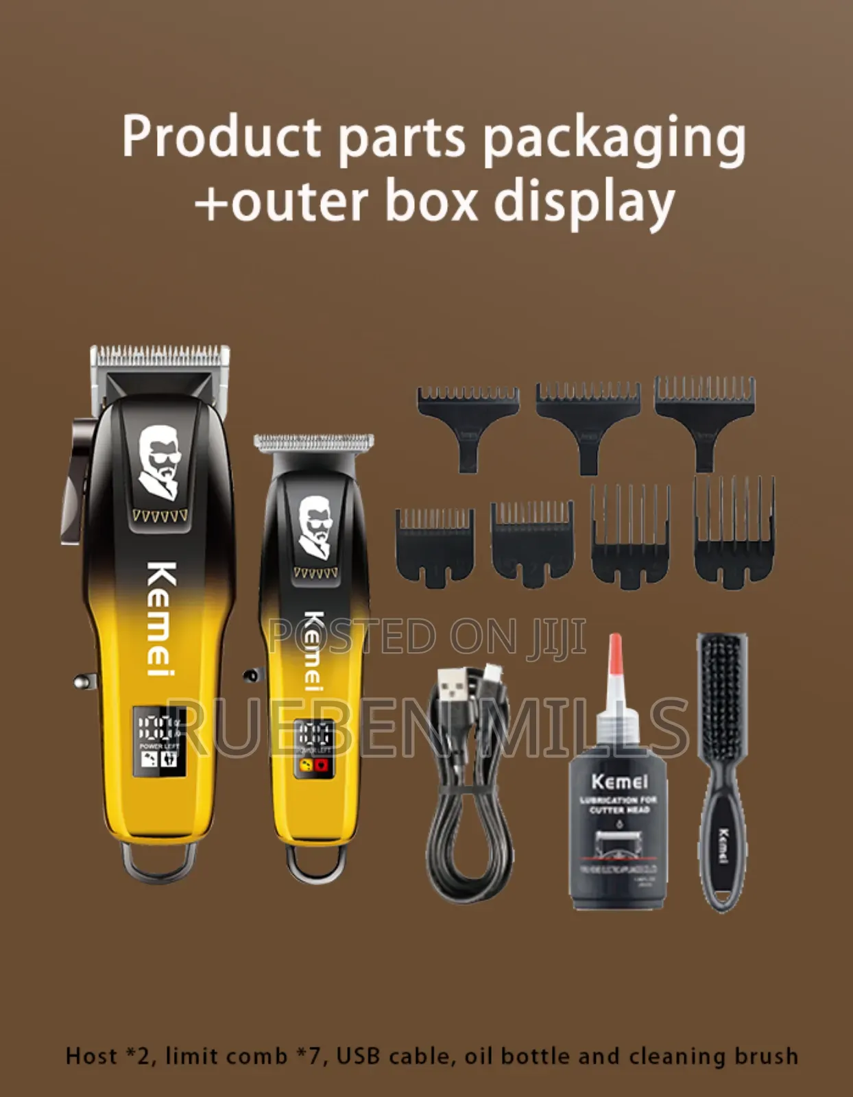Latest 2 in 1 Combo Set Kemei Barbering Machine Hair Clipper