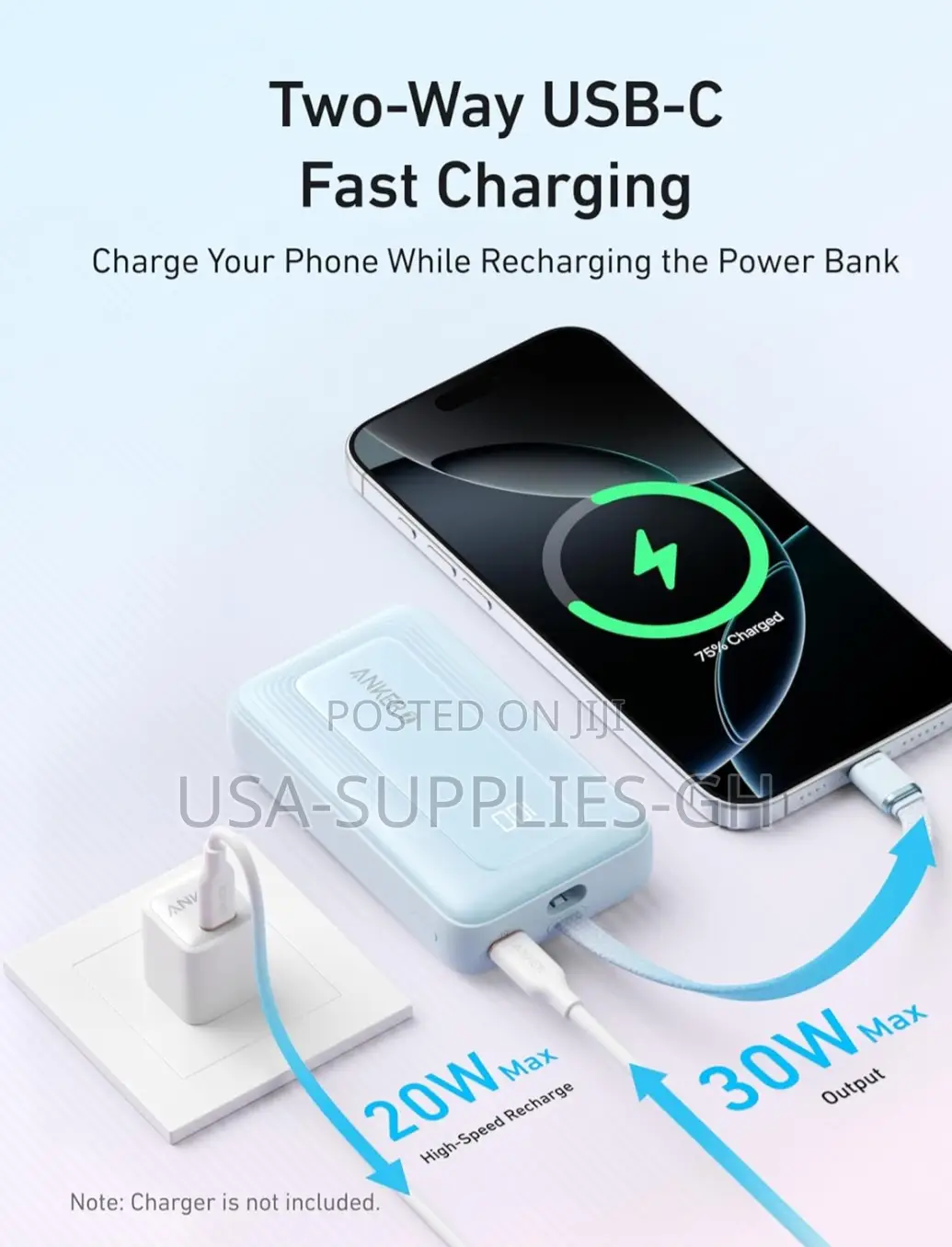 Anker Zolo Power Bank - 30w Super Fast Charging - From Usa
