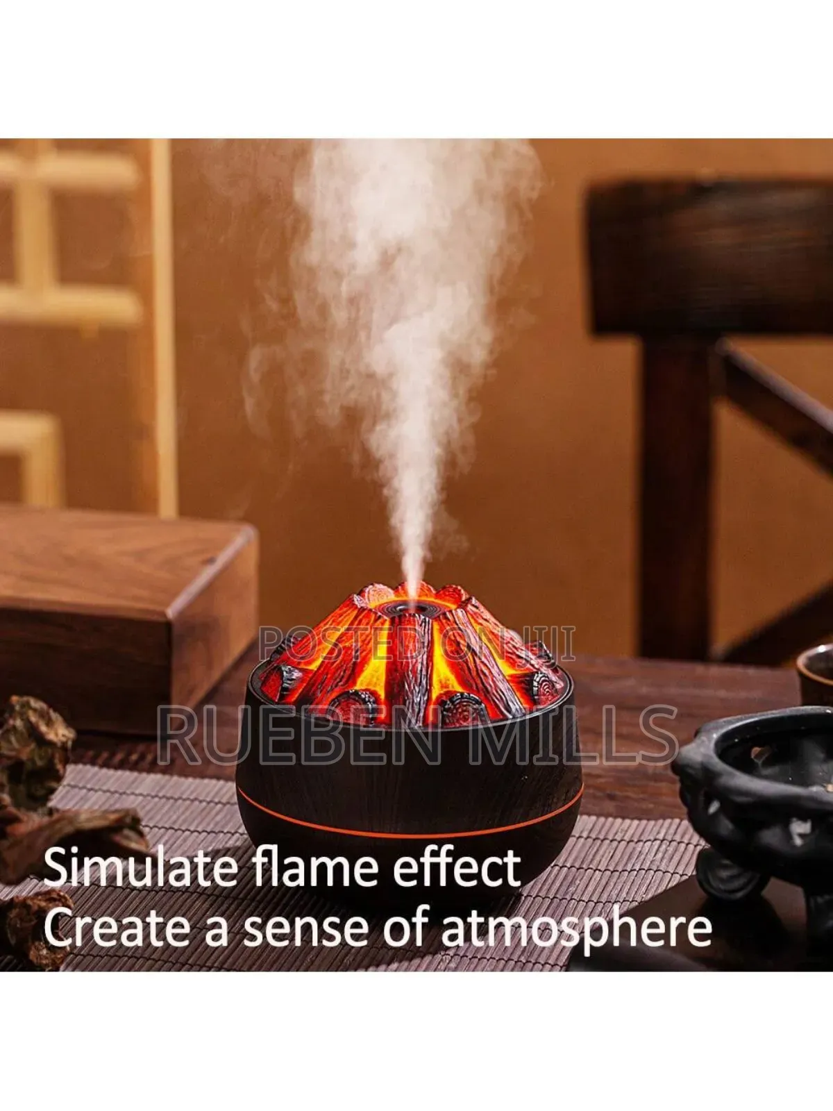 Charcoal Fire Flame Aromatherapy Diffuser Humidifier