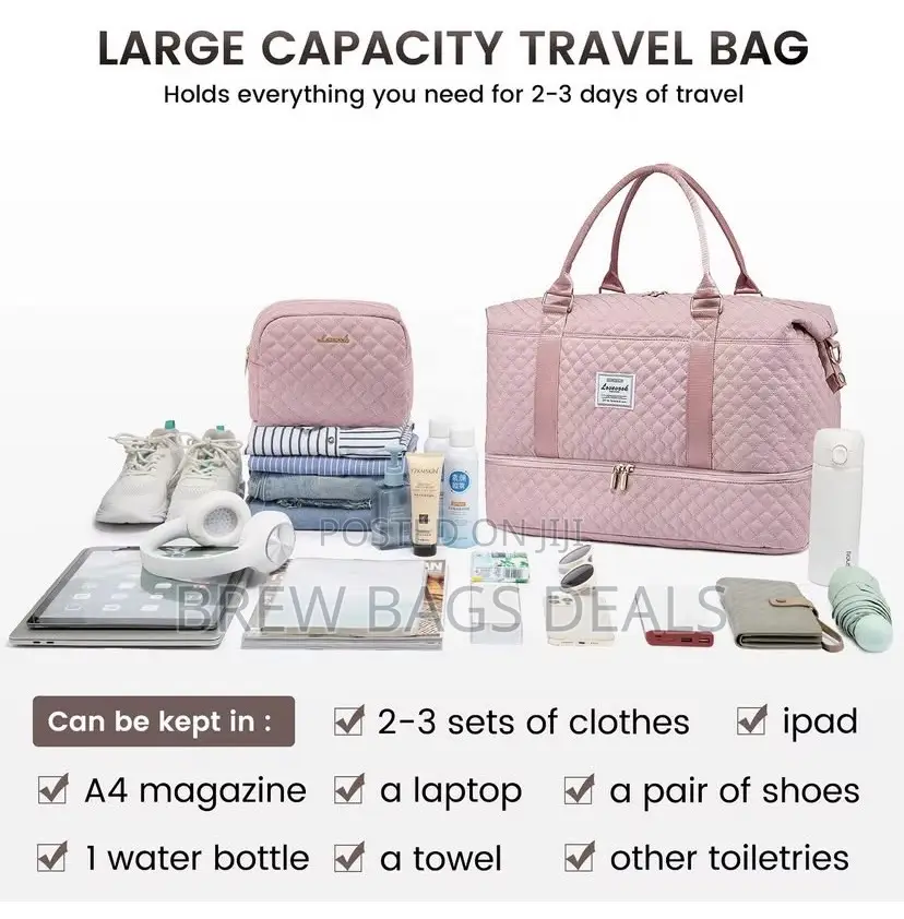 Original Carry-on Traveling Bag With Purse.