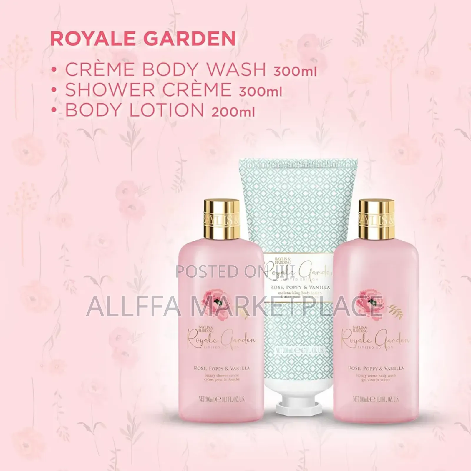 Royale Garden Rose, Poppy Vanilla Body Retreat Gift Set