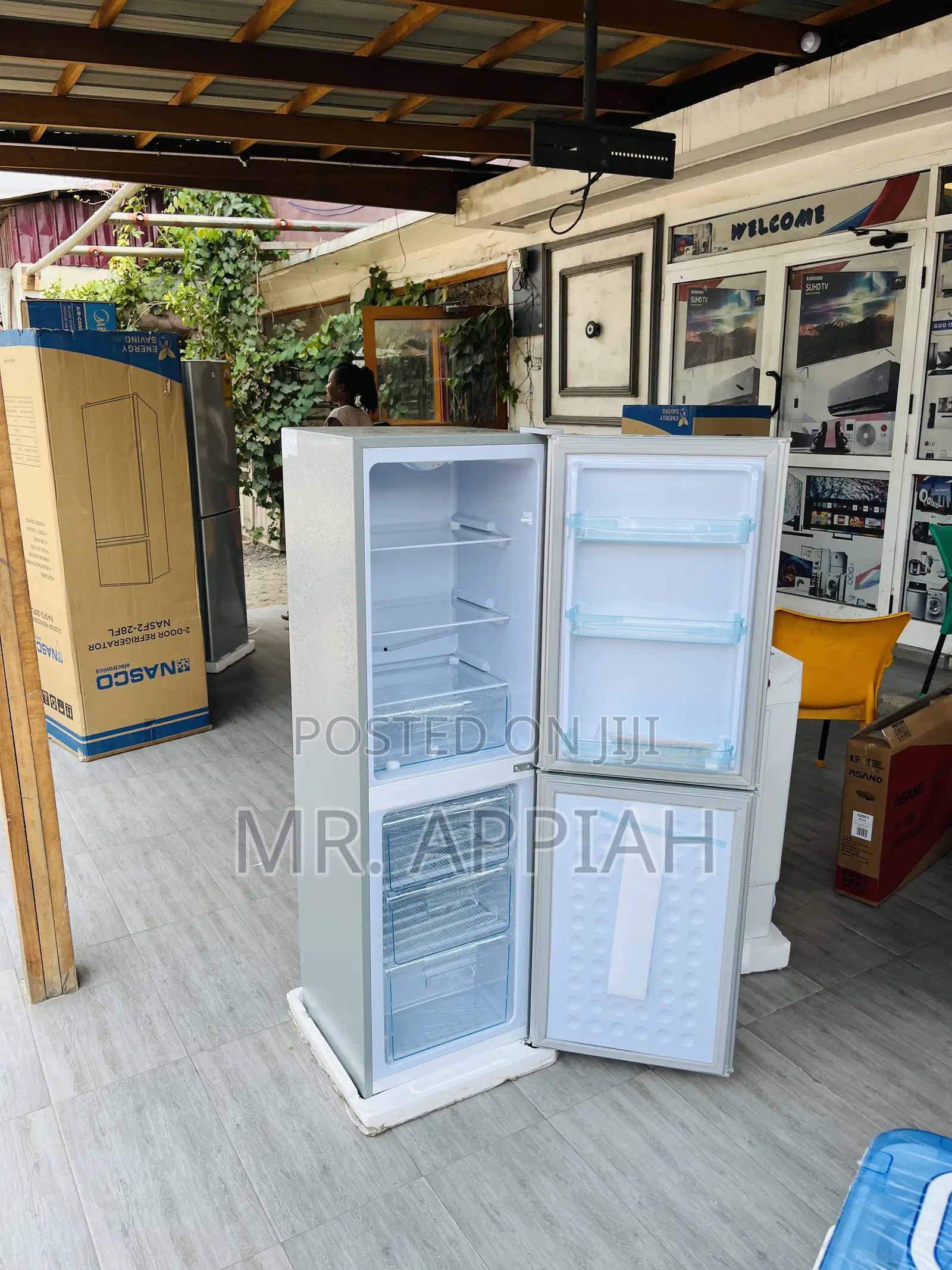 Effortless Chilling Nasco Nasco D2-20fl 2 Door Fridge(Gray)