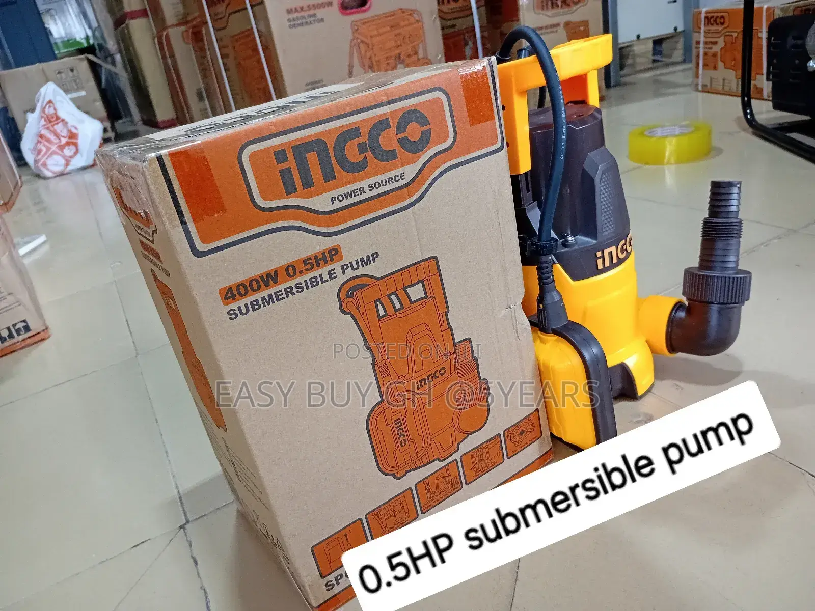 Potent Ingco 0.5HP 400watts Water Submersible Pump