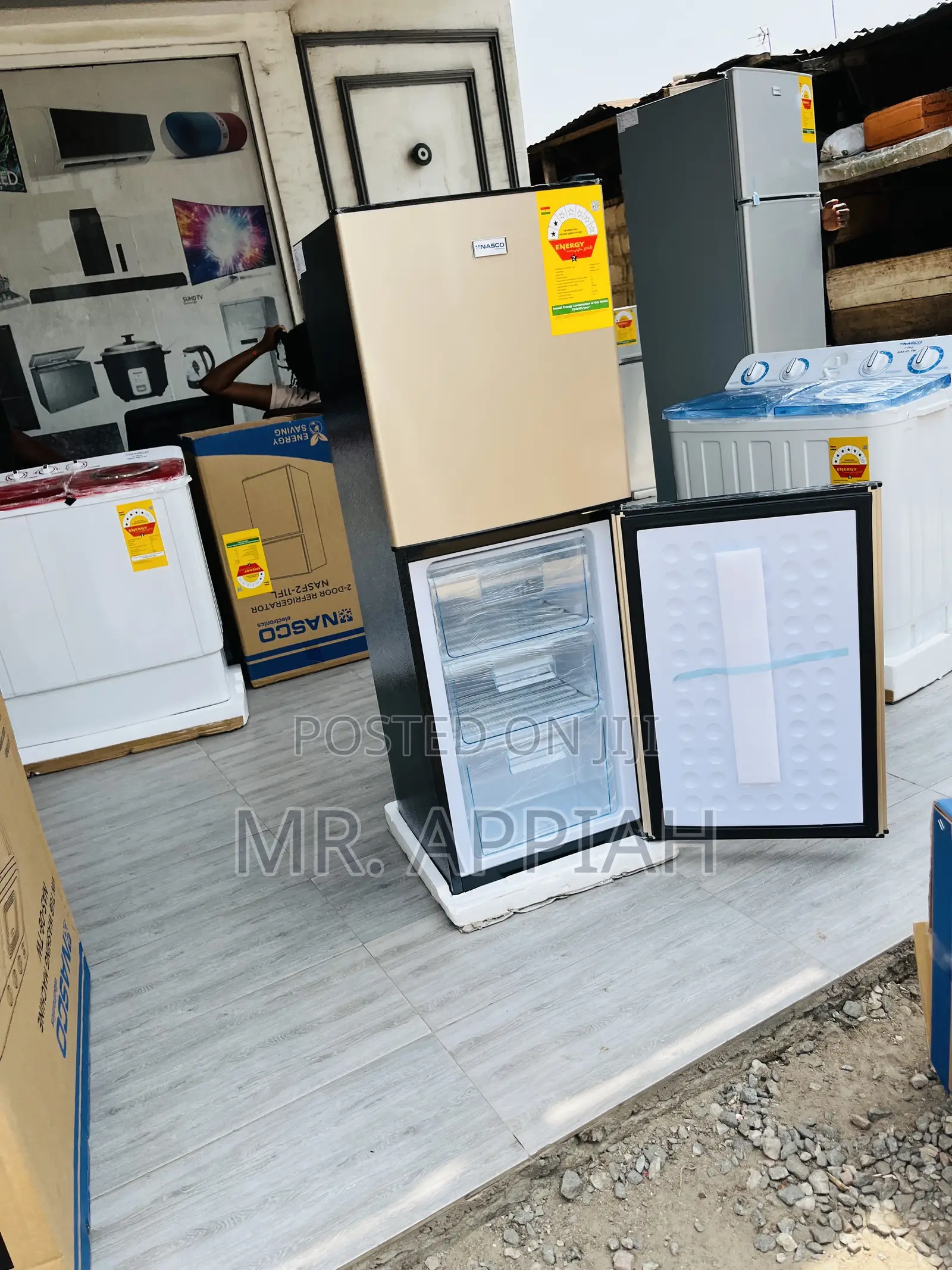 Buy New Nasco Nasco D2-18fl 2 Door Electric Fridge(Gold) 