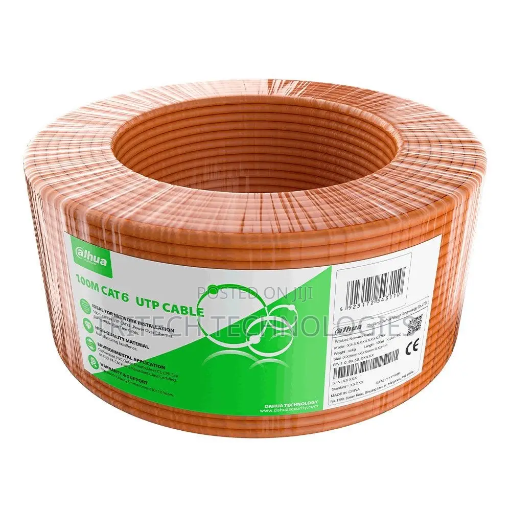 Dahua Cat6 Network Cable Cca 100m Hight Speed Internet Cable