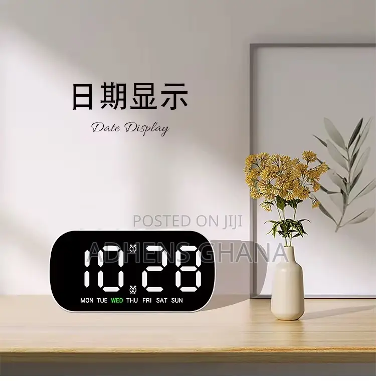 Digital Alarm Table Clock Brightness Adjustable