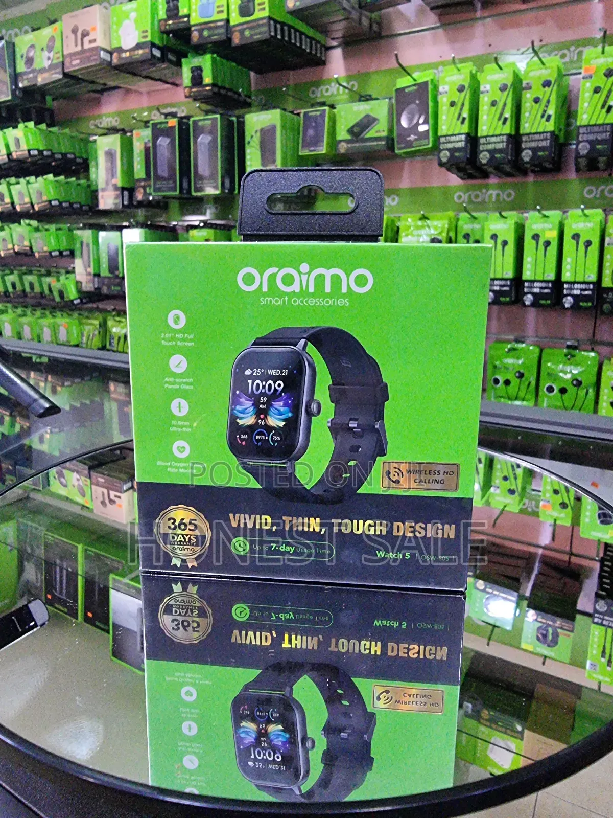 Oraimo Watch 5 2.01" Hd Panda Glass 1atm Smart Watch
