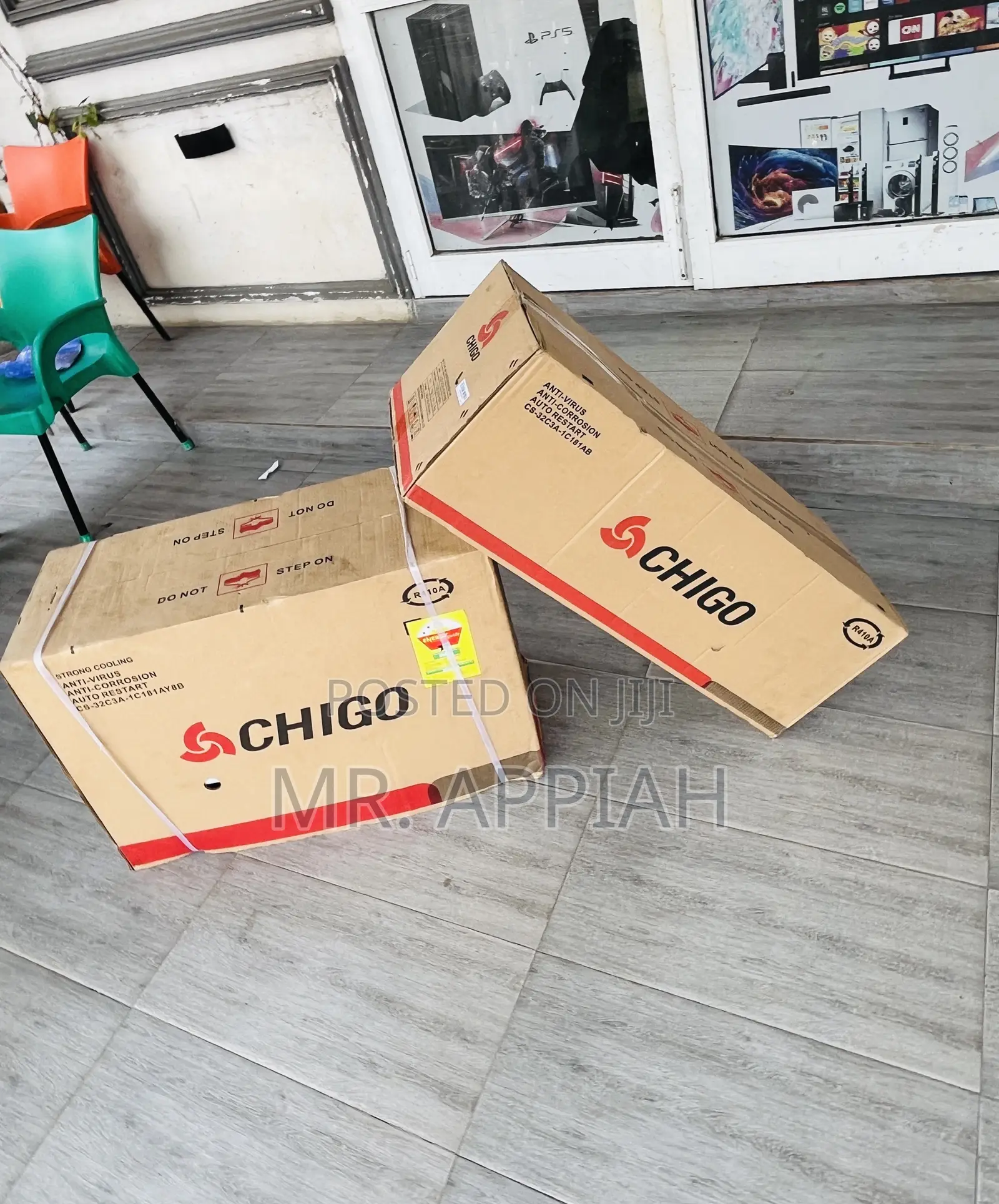 Non Inverter Chigo 1.5hp R410 Gas Electric Ac(White).