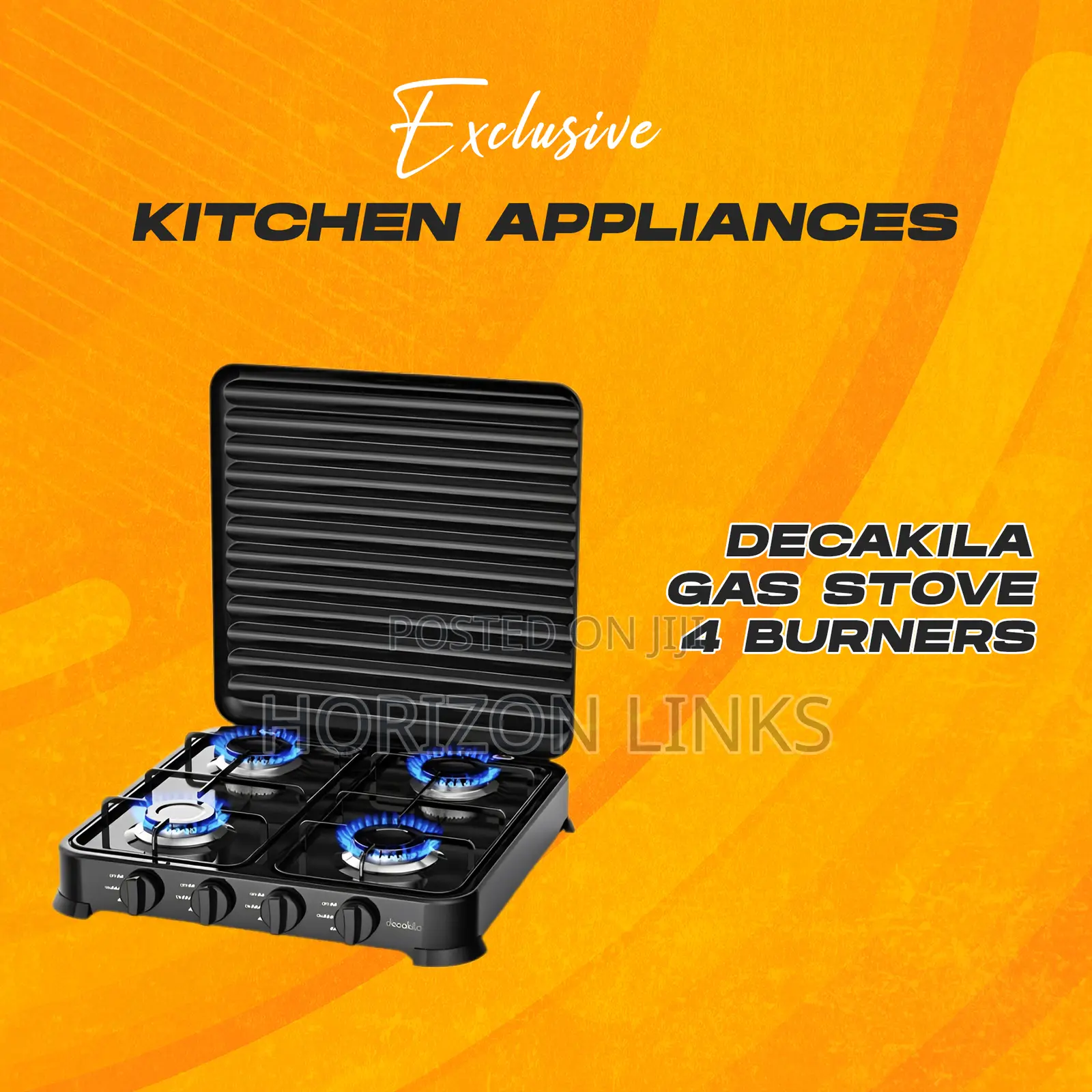 Decakila Gas Stove 4 Burners Kmgs010b