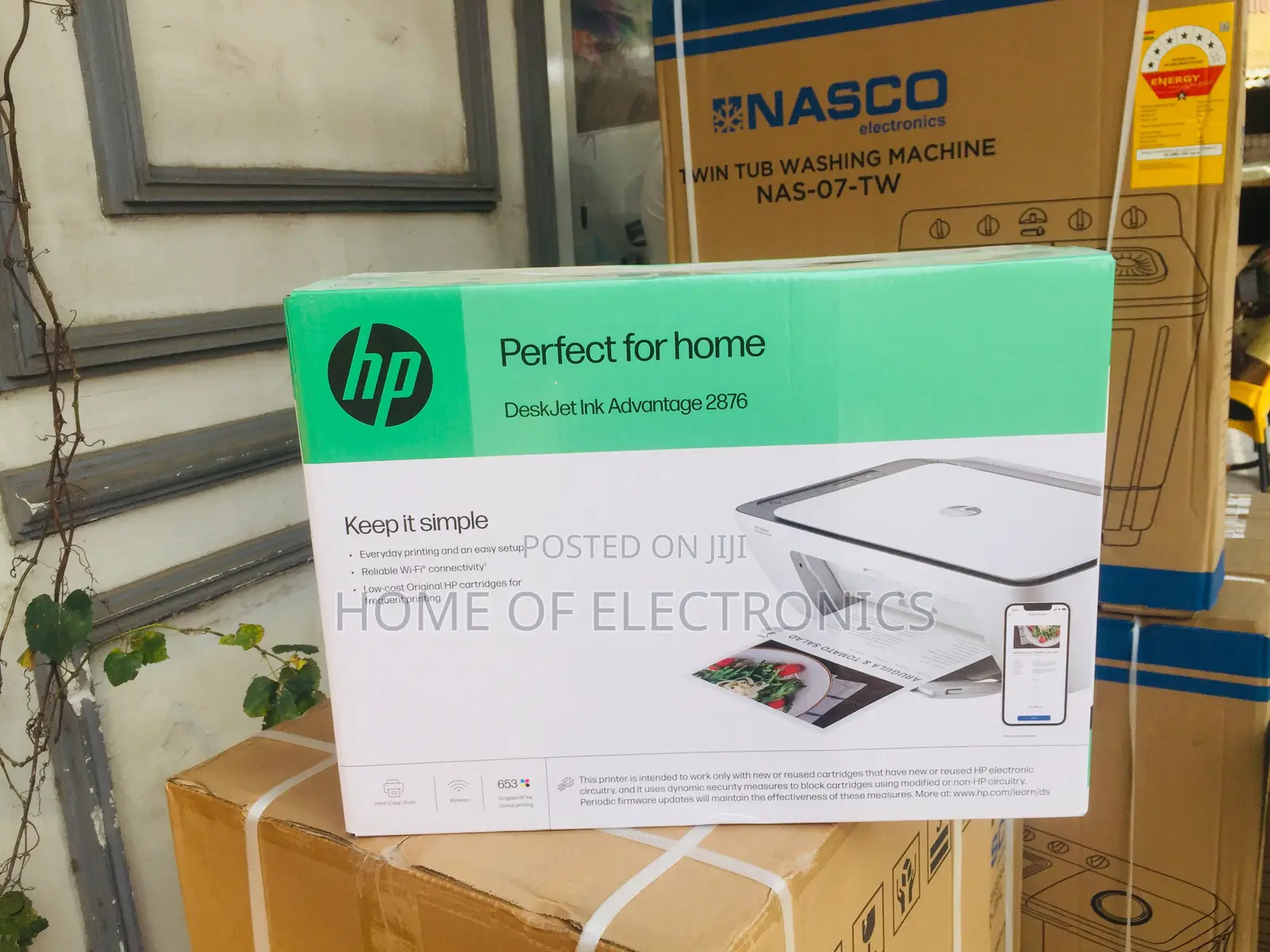 Original Hp Deskjet Ink 2876 All in One Color Wifi Printer