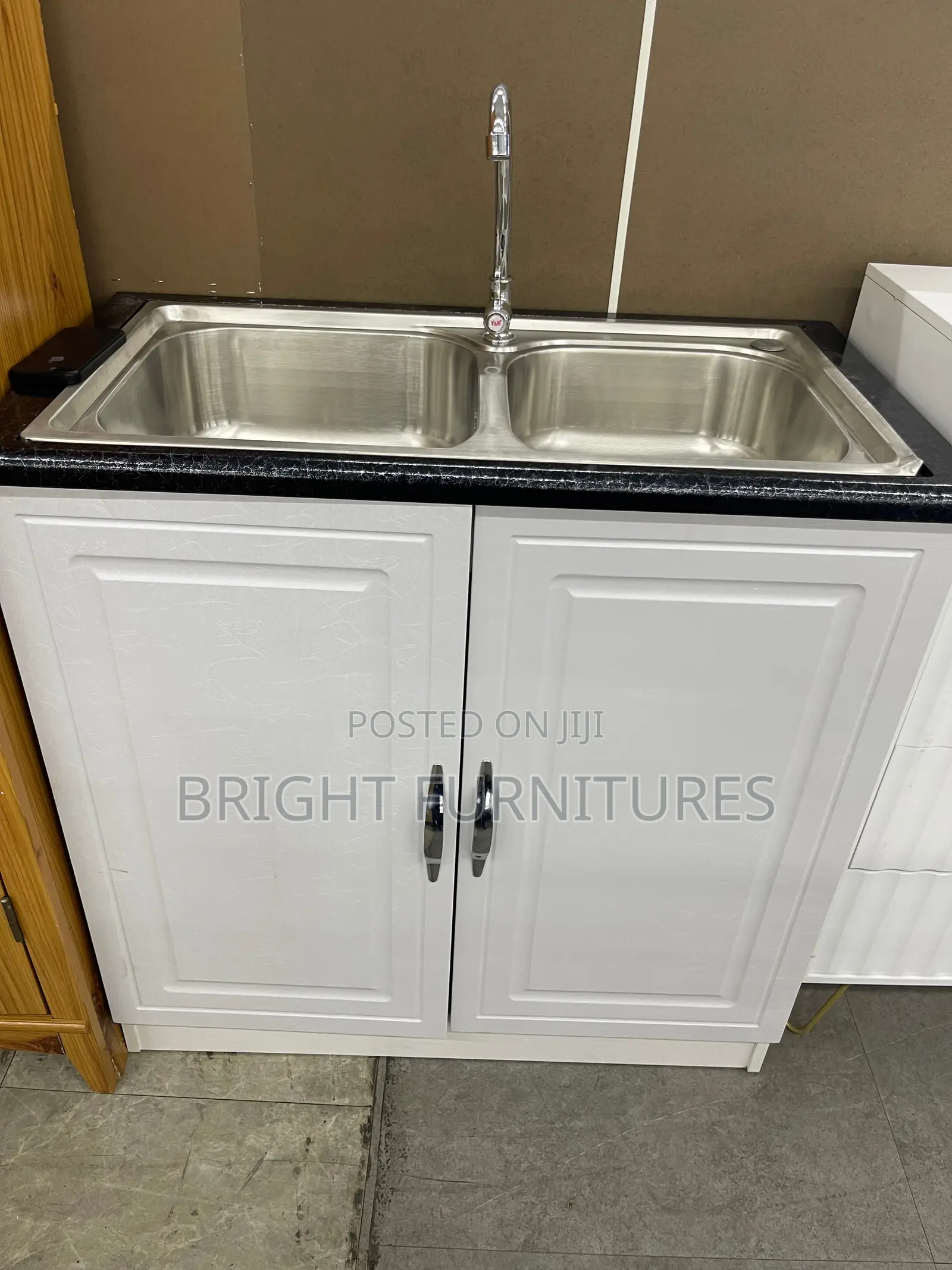 Antique Kitchen Cabinet With Double Sink