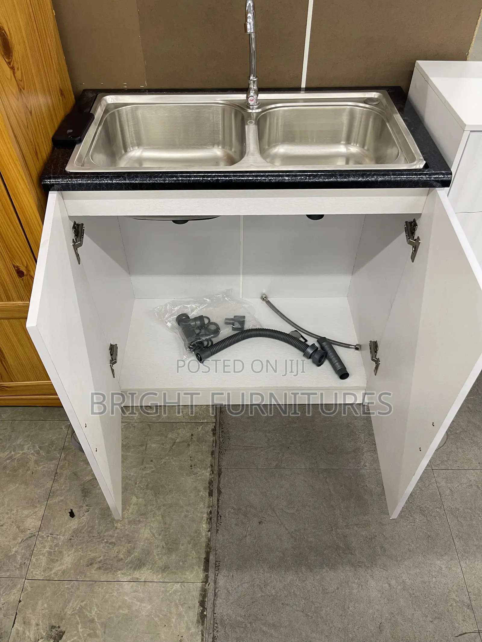 Antique Kitchen Cabinet With Double Sink