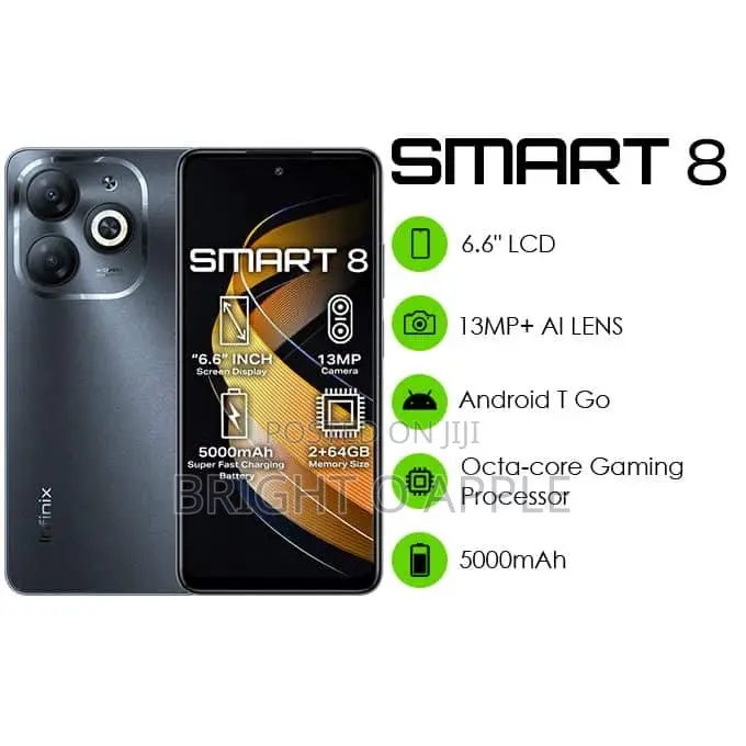 New Infinix Smart 8 64 GB Black
