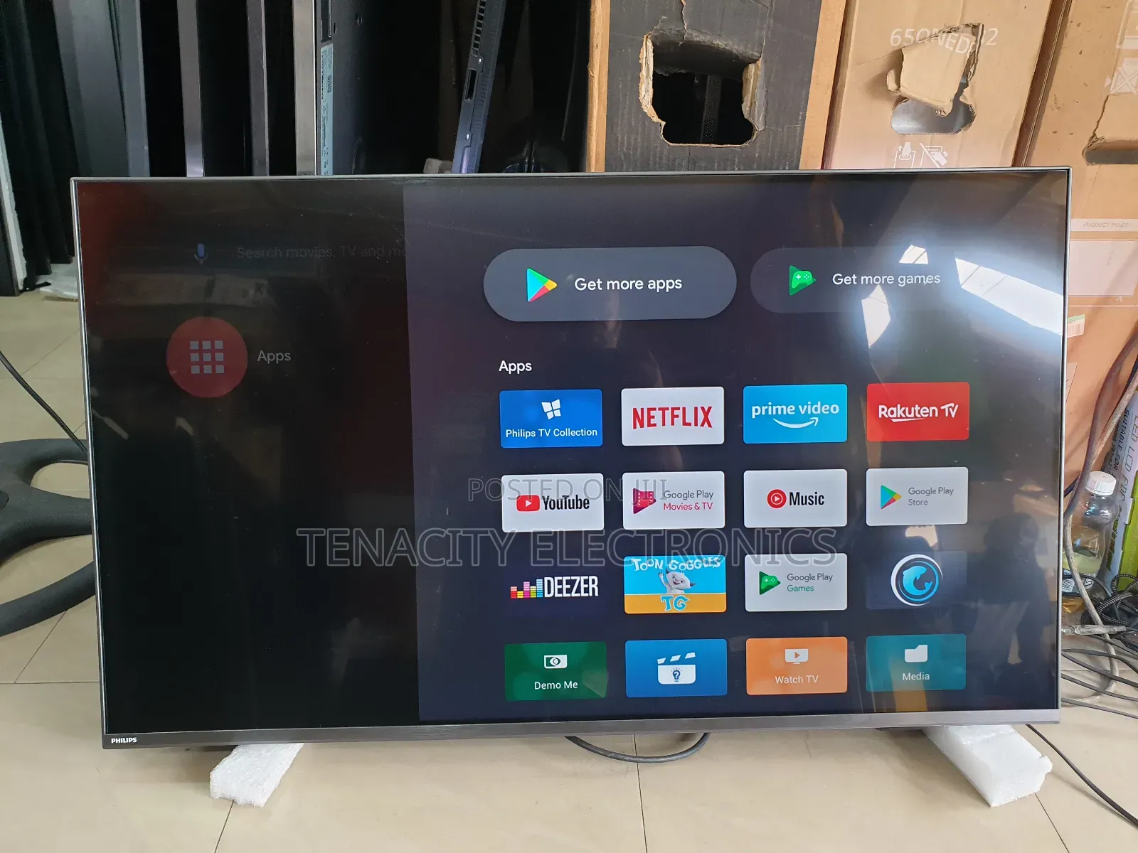 Android 43"Philips Uhd HDR Edgeless Smart Satellite Tv
