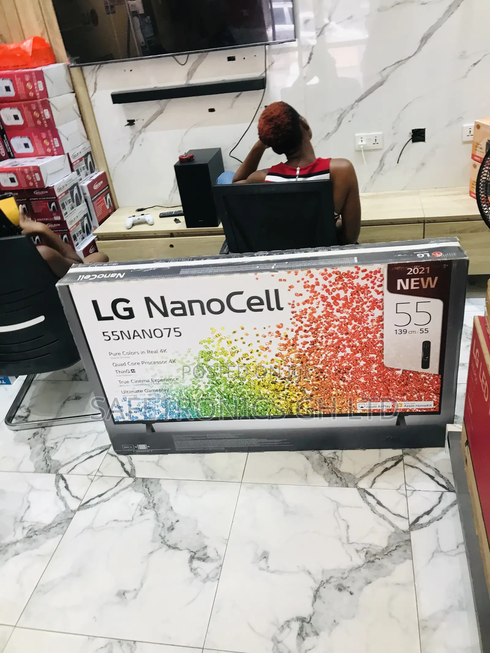 Clear 55 Inch Smartscreen Nano75 Nanocell LG UHD Tv