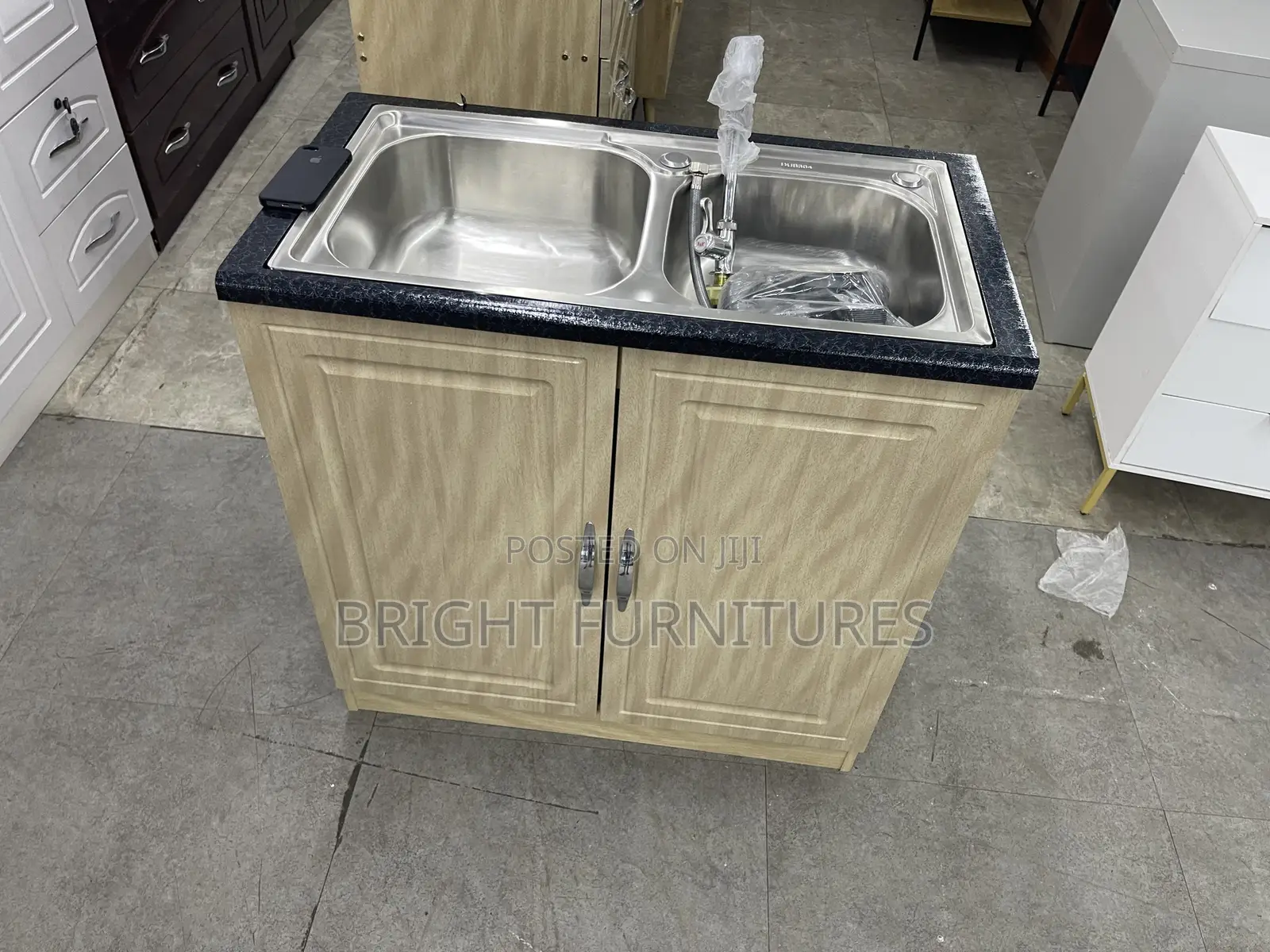 Antique Kitchen Cabinet With Double Sink