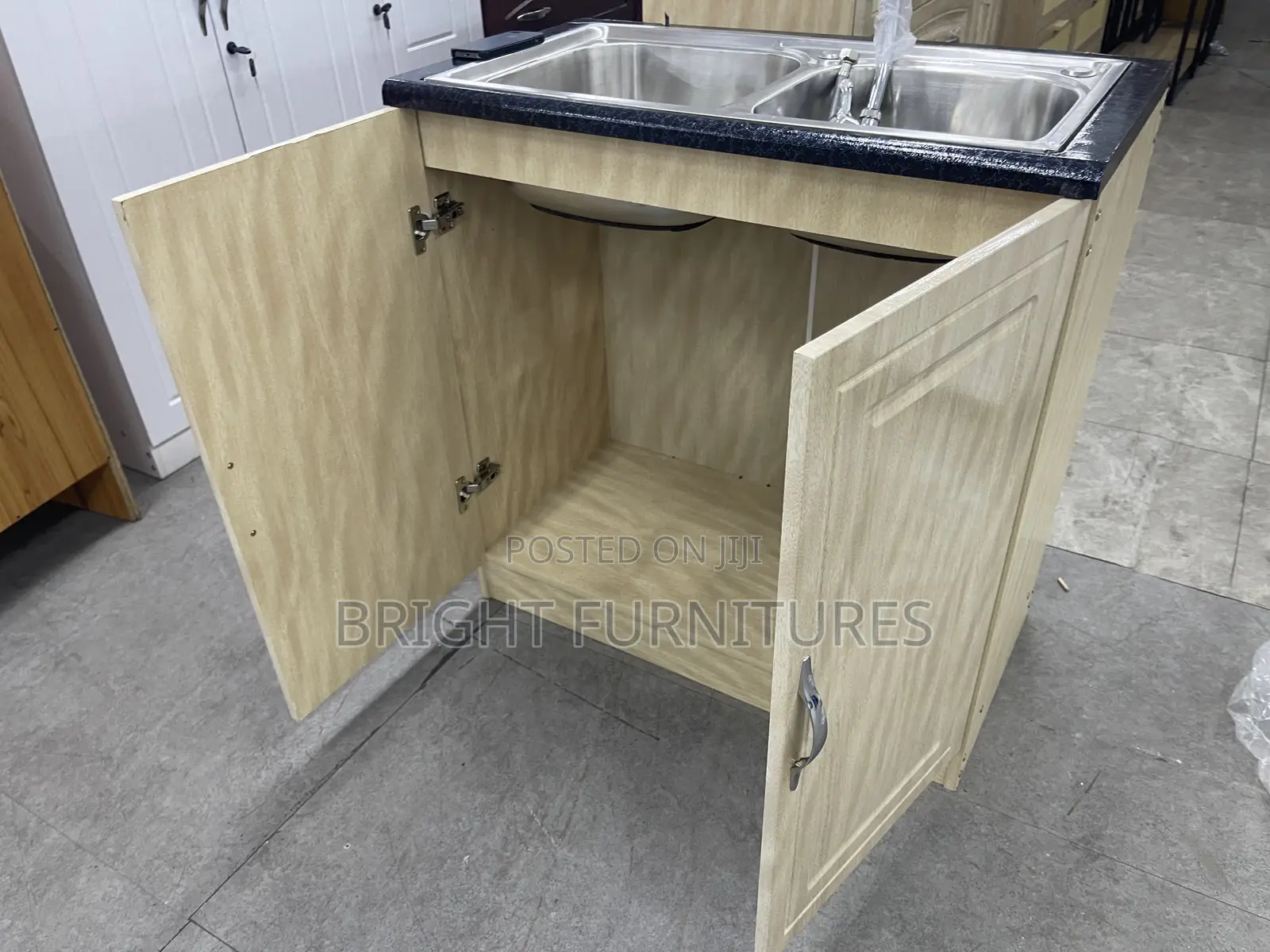 Antique Kitchen Cabinet With Double Sink