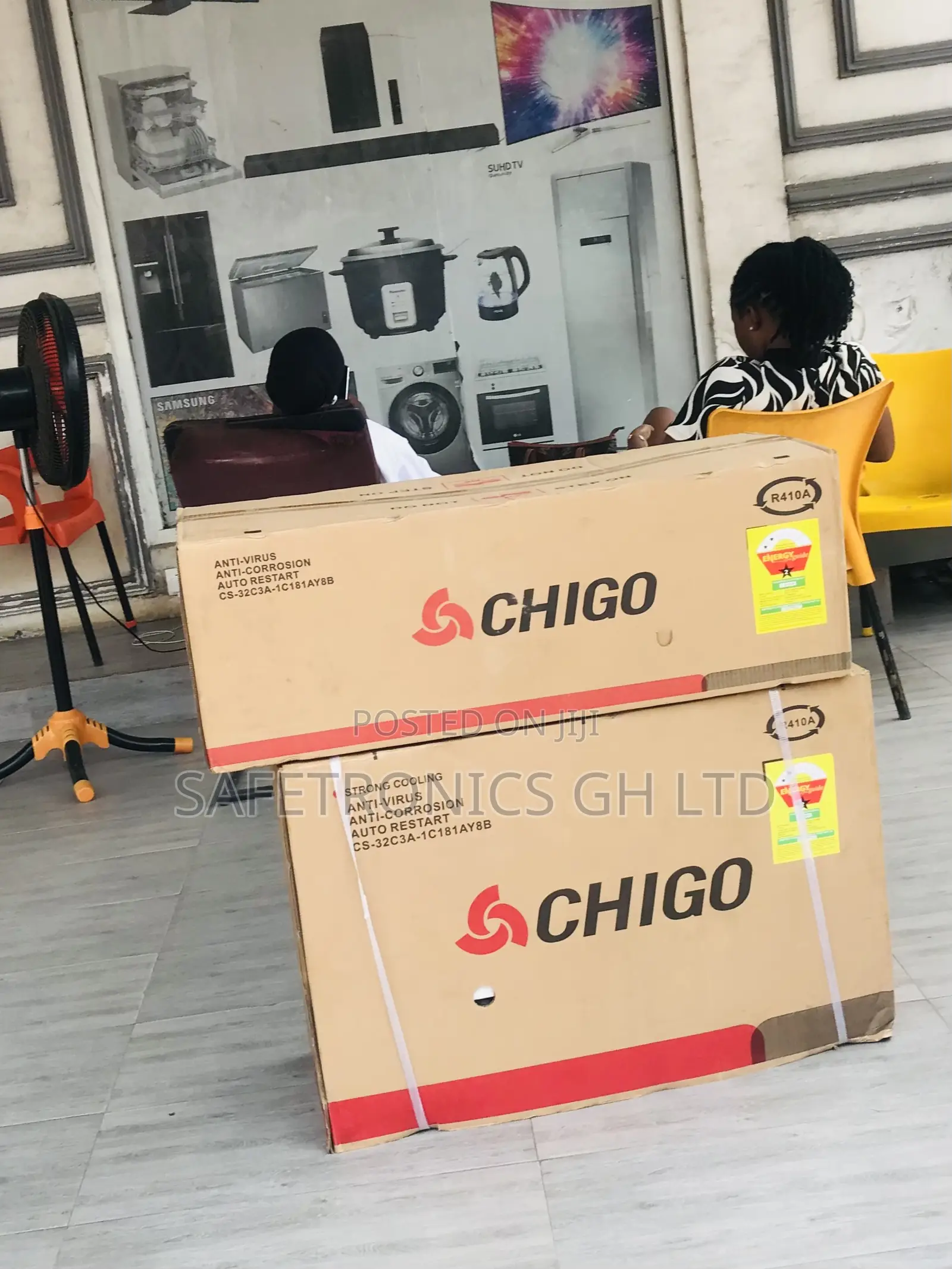 Reliable and Accurate Chigo R410 1.5 HP White AC