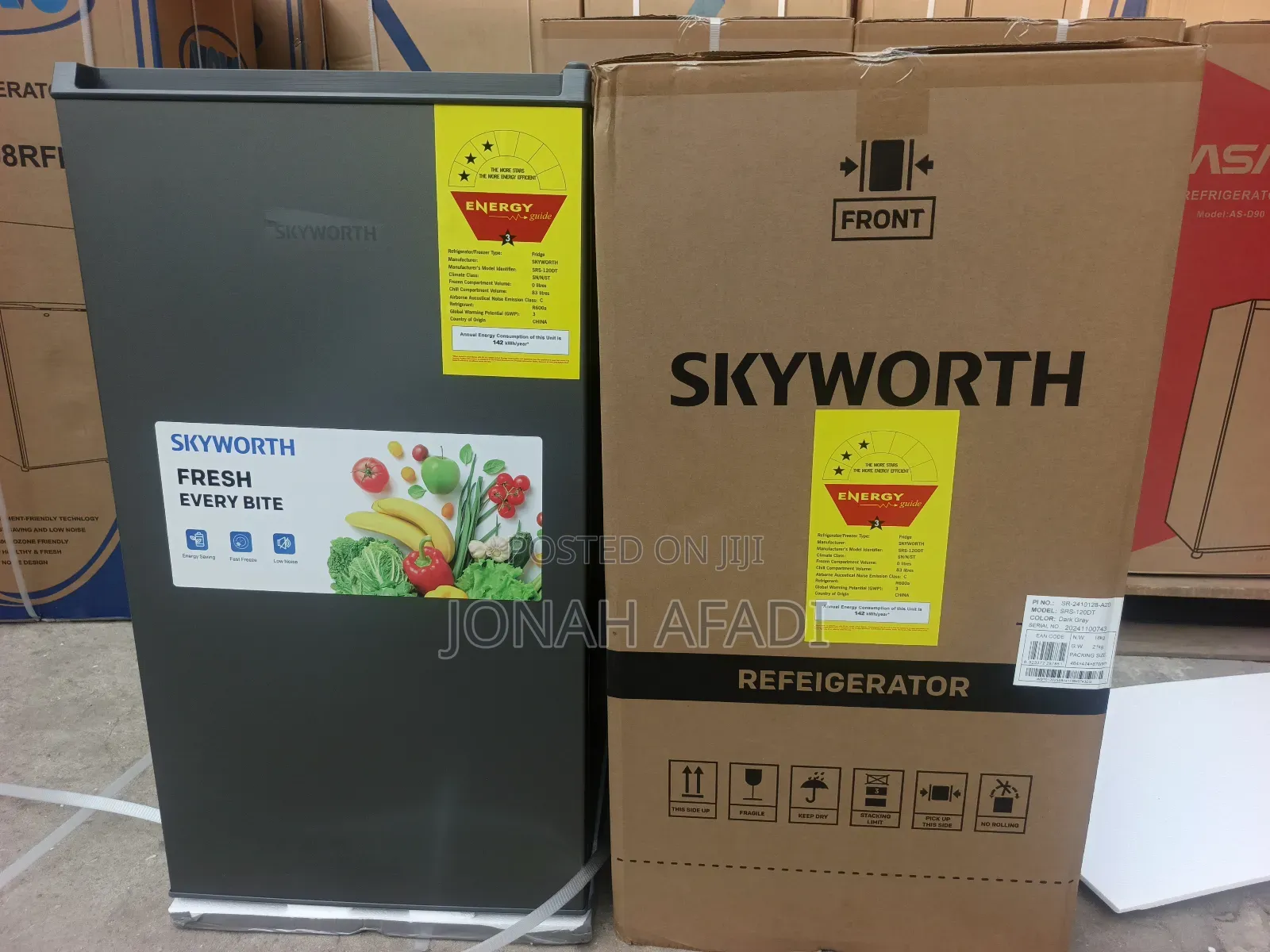 Skyworth Table Top Refrigerator 3star 83 LTR Single Door