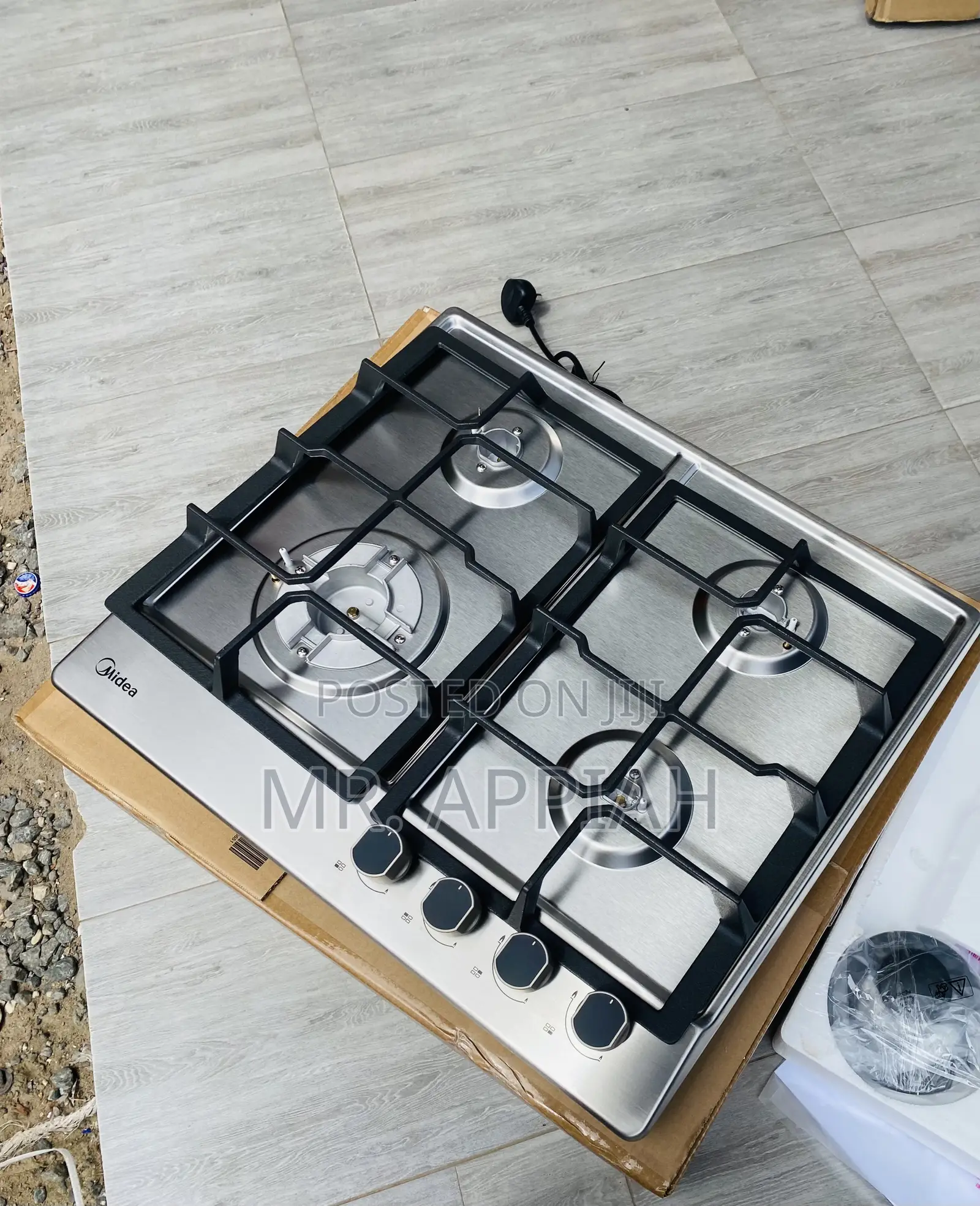 Sleek Midea 60G40ME Built-in 4 Gas Cooker(Gray) 