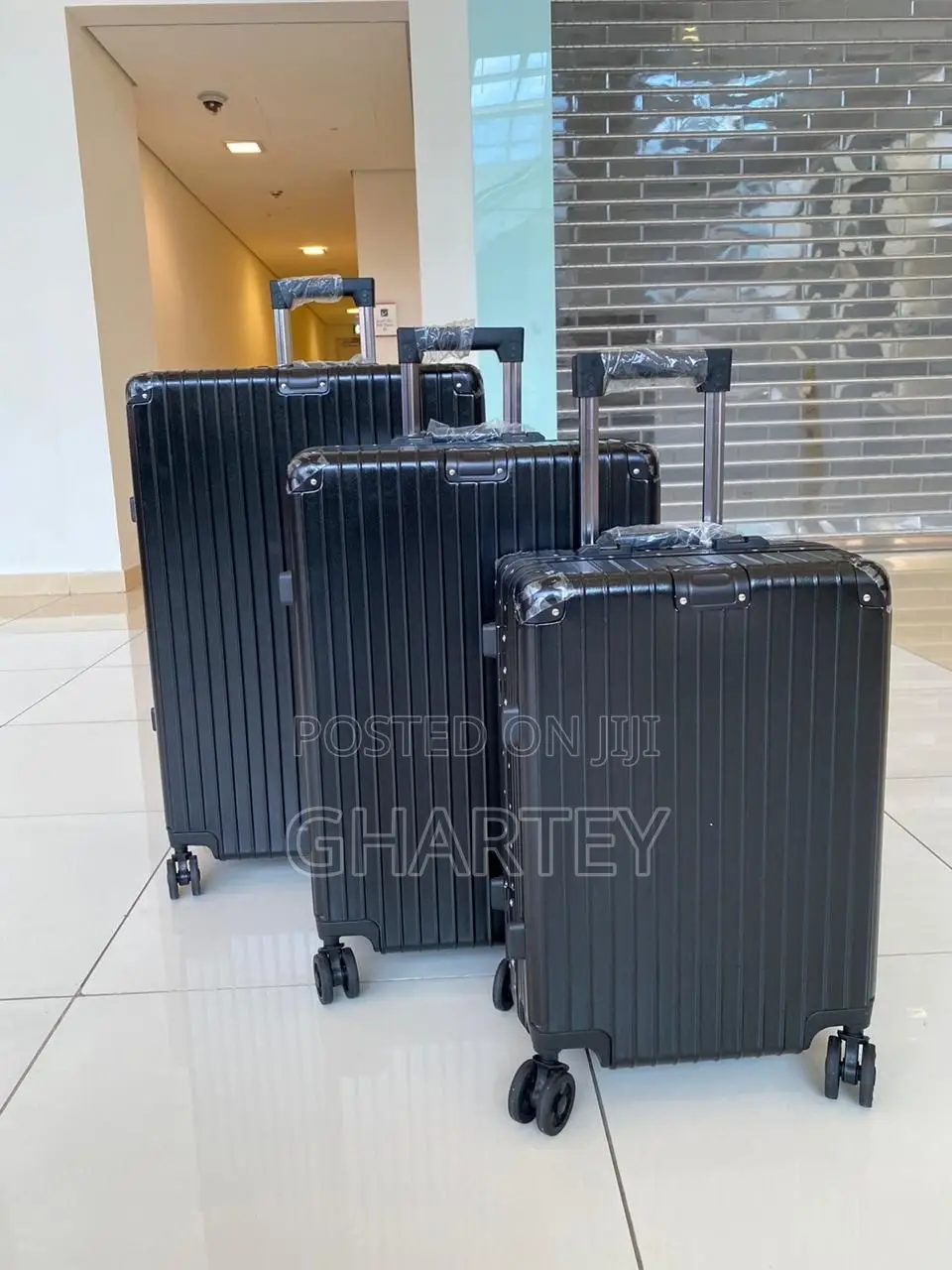 All Black Polycarbonate Suitcase Set (Sold in Singles Too)