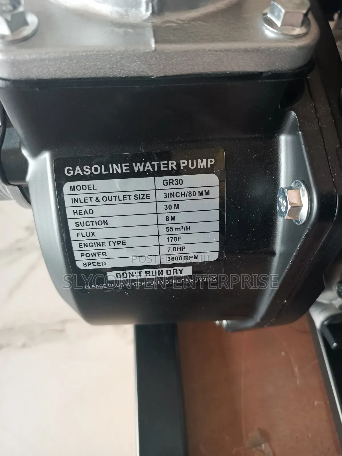 7.0HP Fuel Powered Water Pump 3"