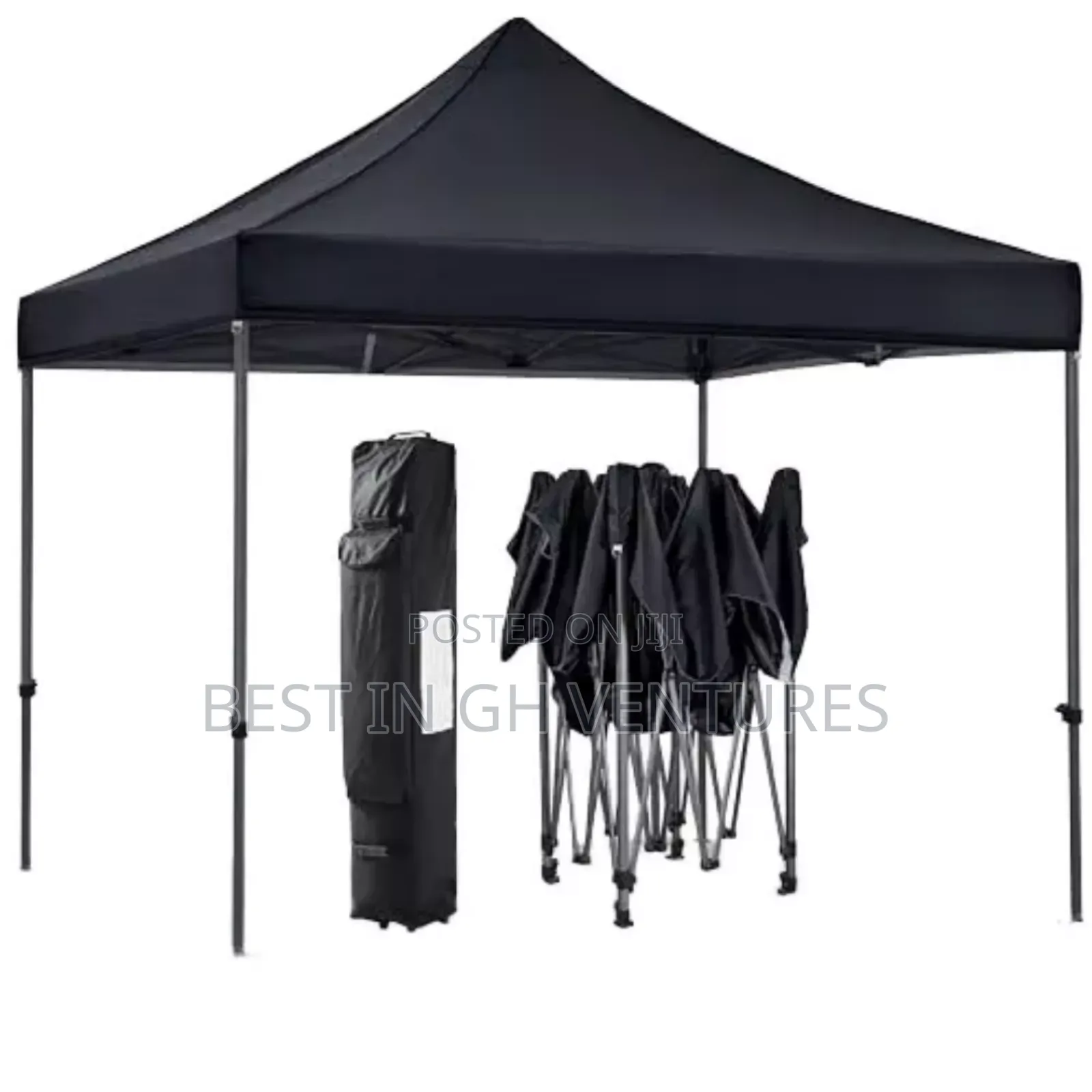 Black Foldable Tent With Wheel Storage Bag