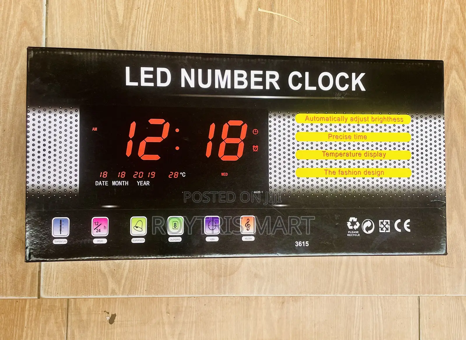 Digital Led Number Wall Clock