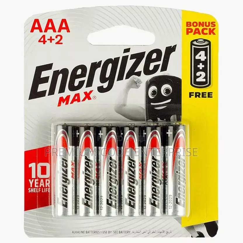 Energizer AA Battery Carton - 72pcs, 12packs/Carton