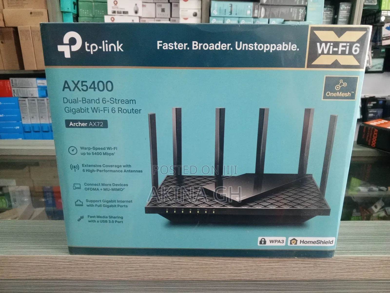 Tp-Link Archer Ax72 Ax5400 Dual-Band Gigabit Wi-Fi 6 Router