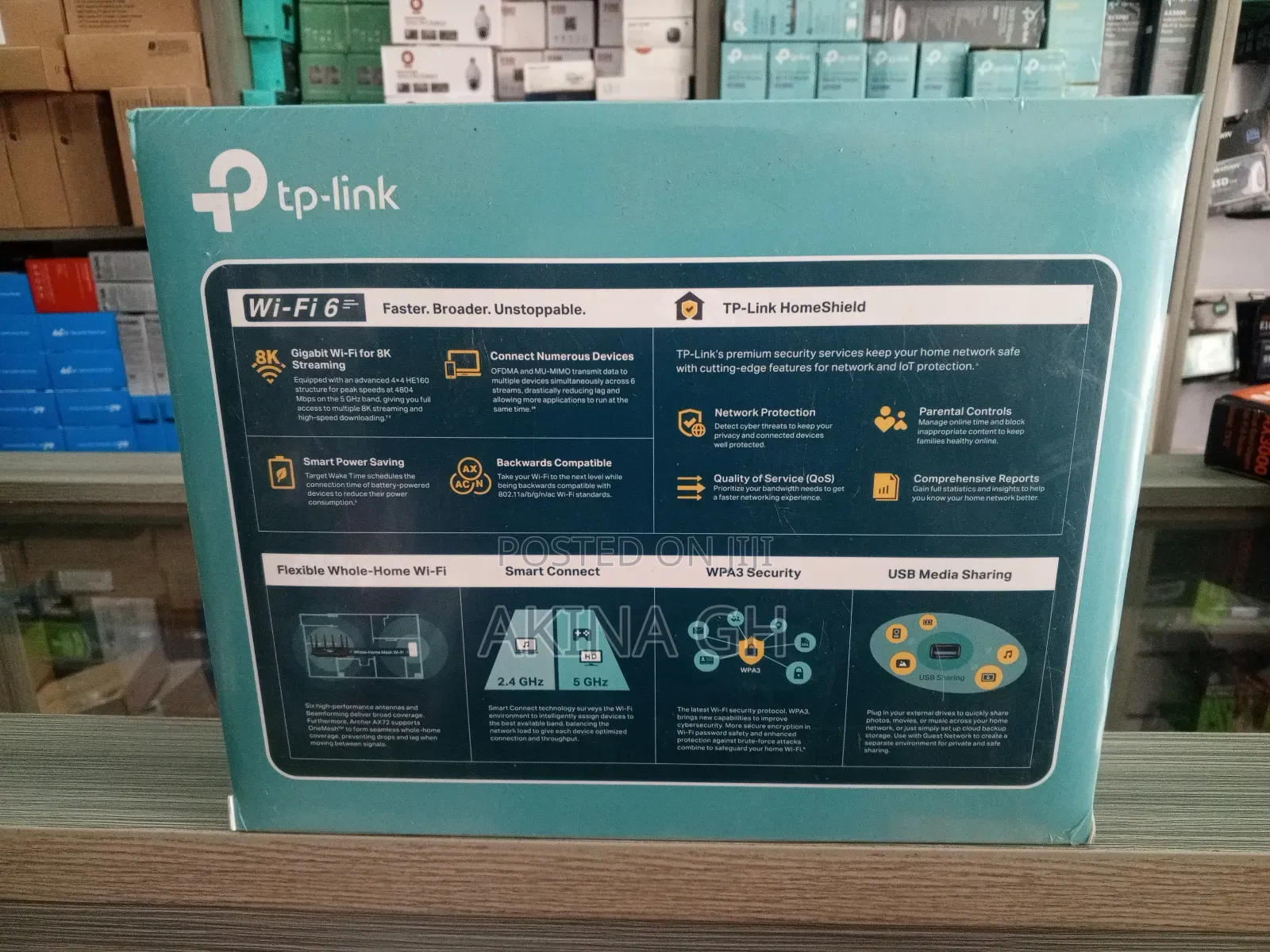 Tp-Link Archer Ax72 Ax5400 Dual-Band Gigabit Wi-Fi 6 Router