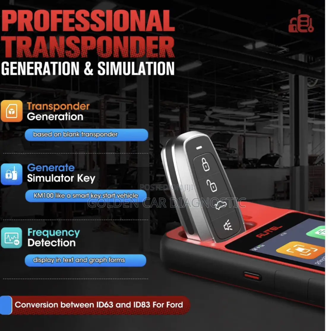 Autel Maxiim Km100x Obd2 Key Programmer Tool