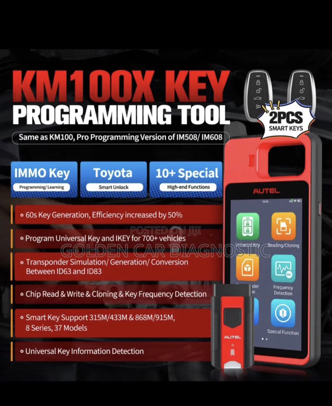 Autel Maxiim Km100x Obd2 Key Programmer Tool