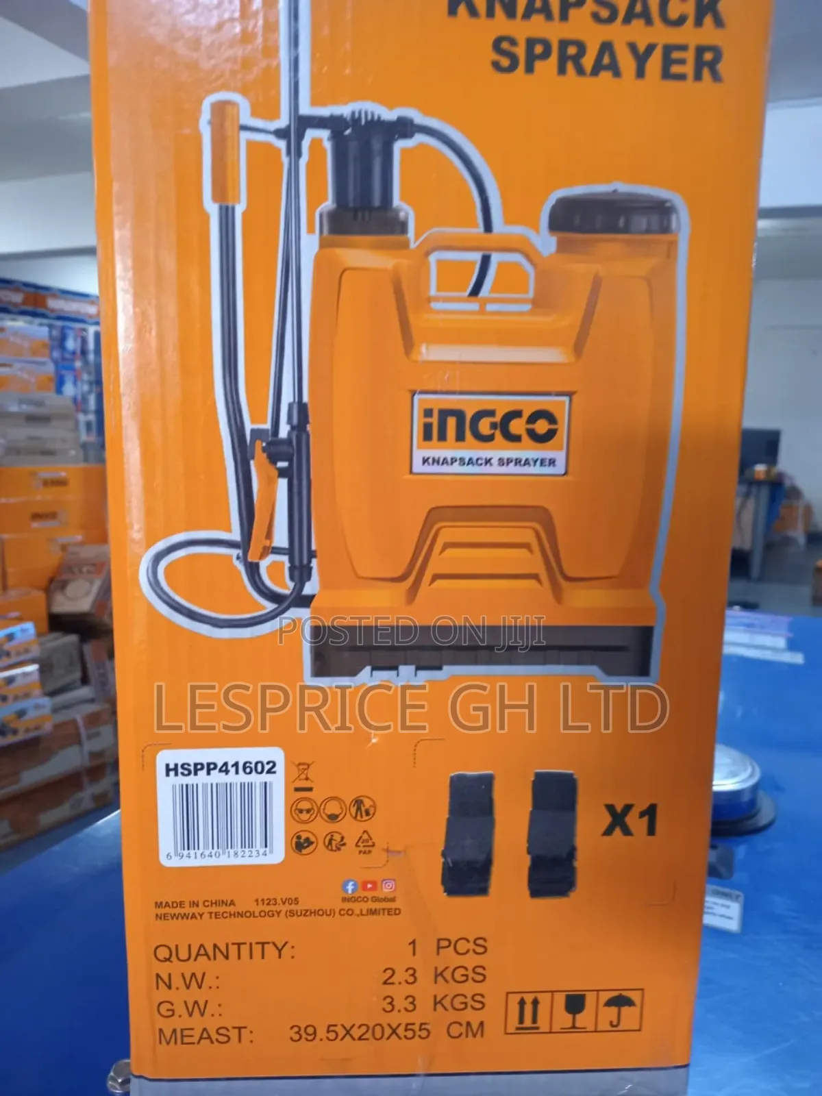 Ingco 16L Knapsack Sprayer: Large Tank