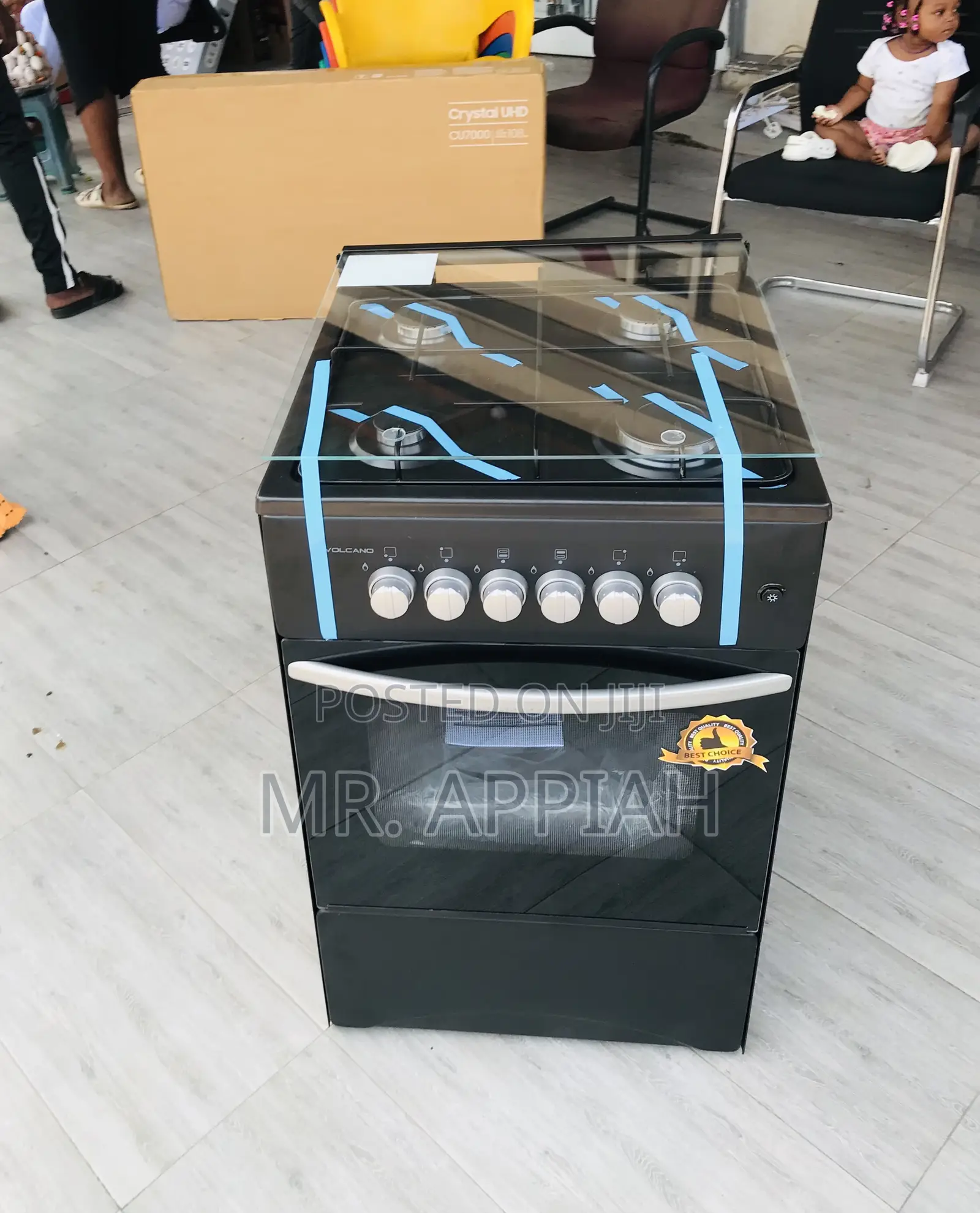 Choose Volcano Gas Oven 4 Burner(Black) 