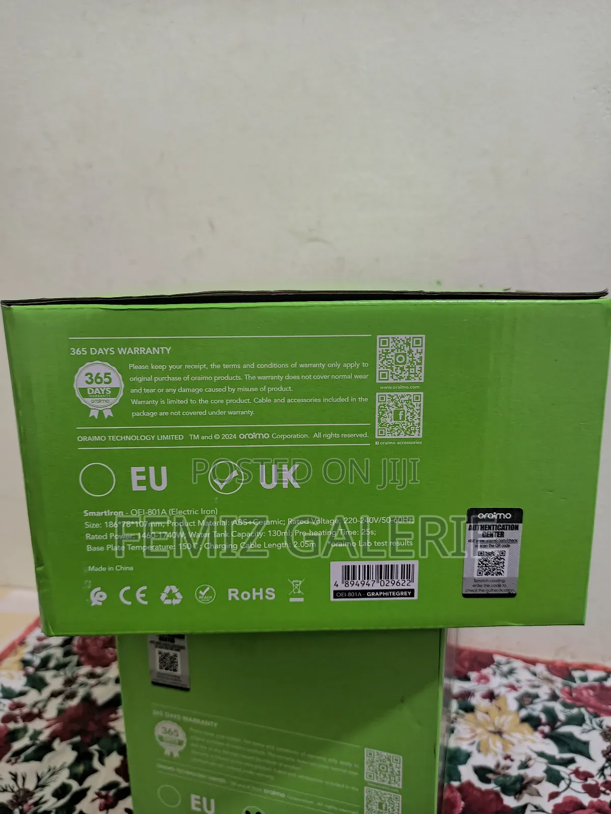 Oraimo Smart Iron 1740w Electric Iron