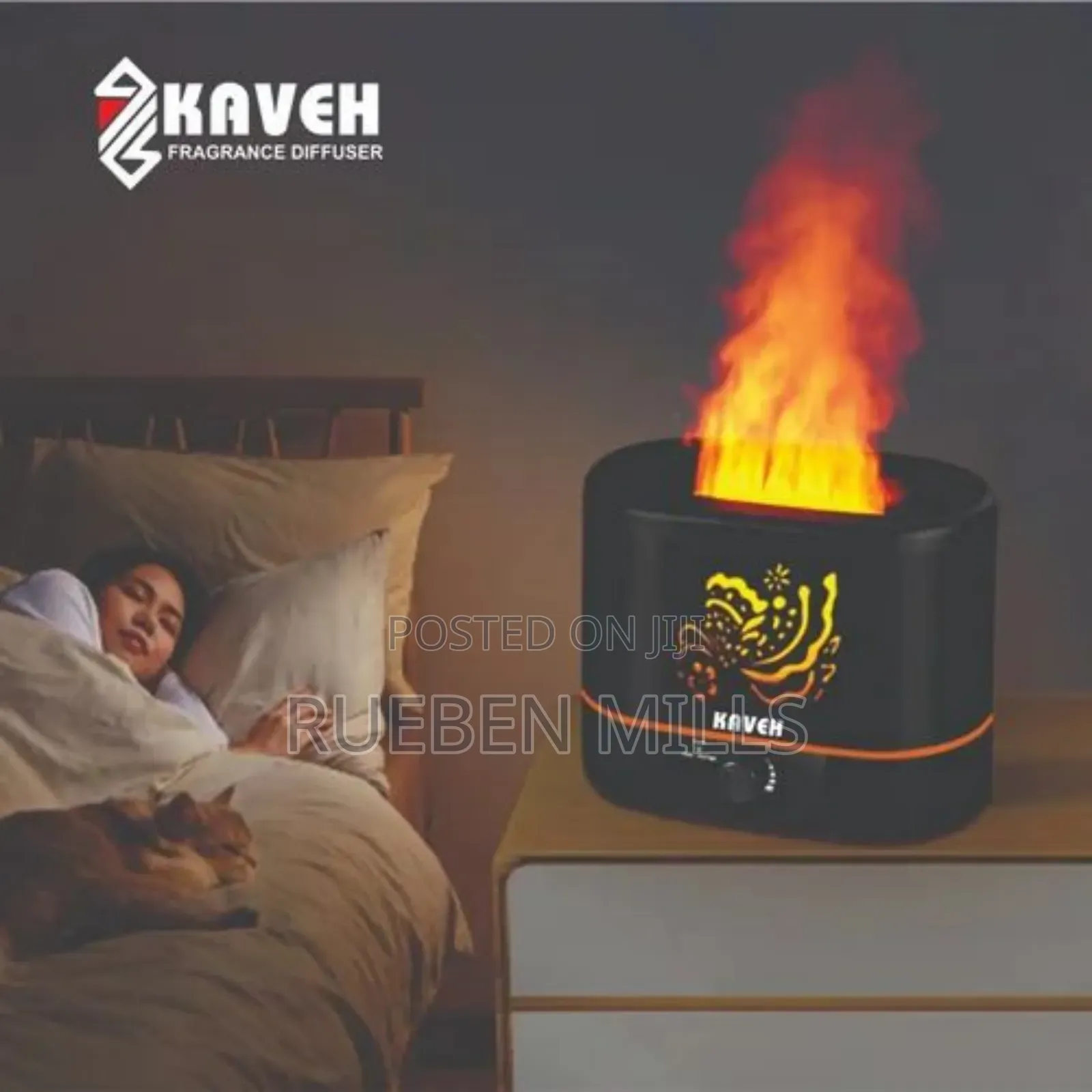 Large Size 2.0 Litres Plastic Flame Diffuser Humidifier