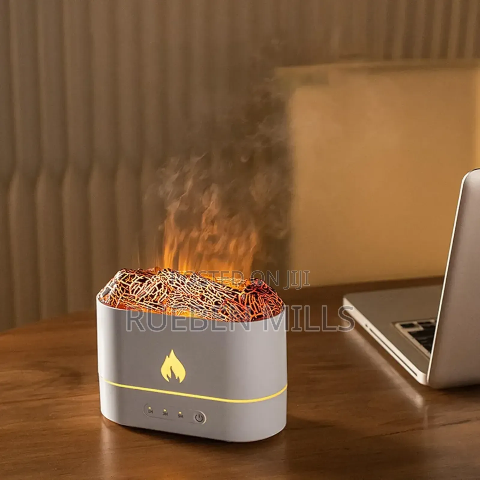 Colorful White Label Flame Design Mist Diffuser Humidifier
