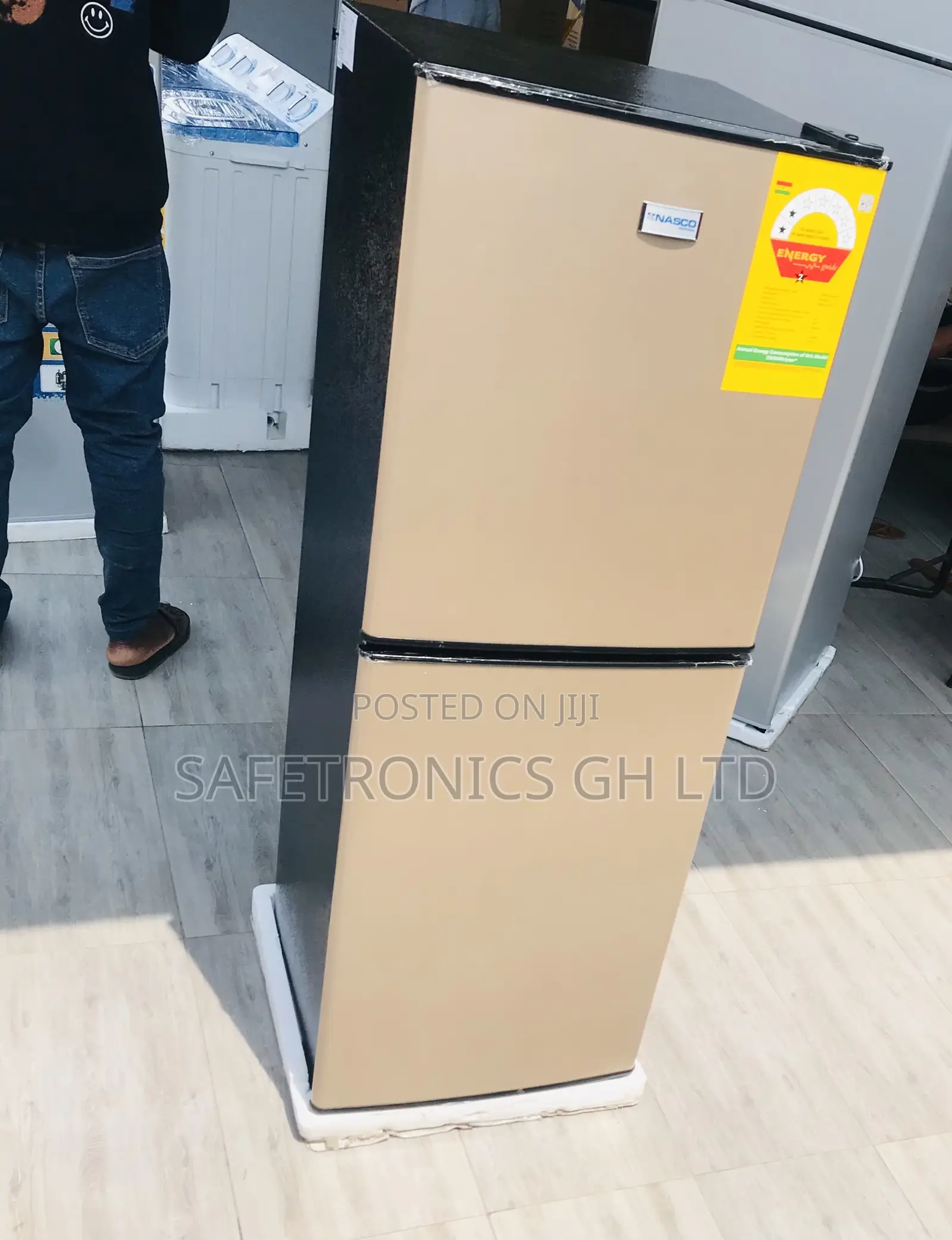Elegant Bottom Freezer Gold 2 Doors Nasd2-18fl 136L