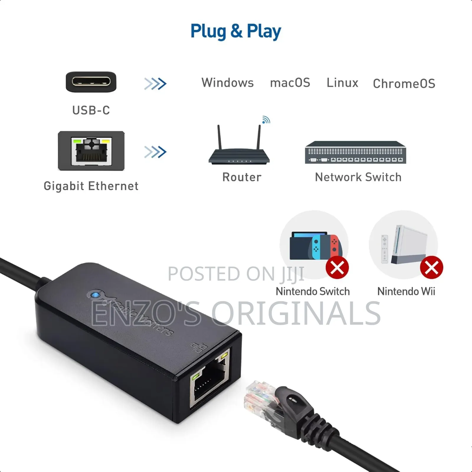 Usb 3.0 To Gigabit  Lan Rj45 Ethernet Network Adapter Original