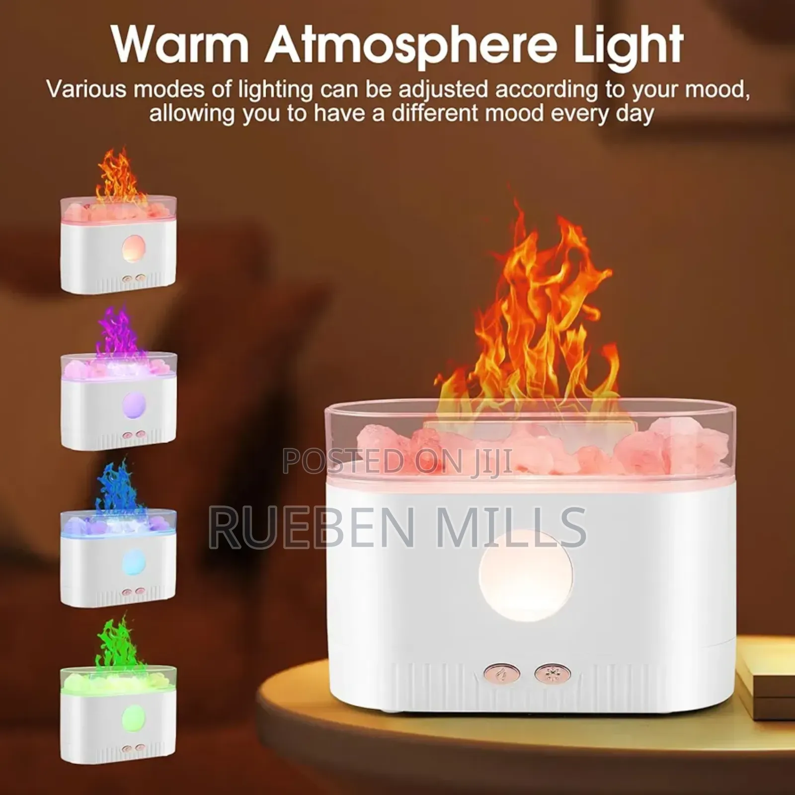 Anti-Dazzling Light Crystal Stones Humidifier Diffuser