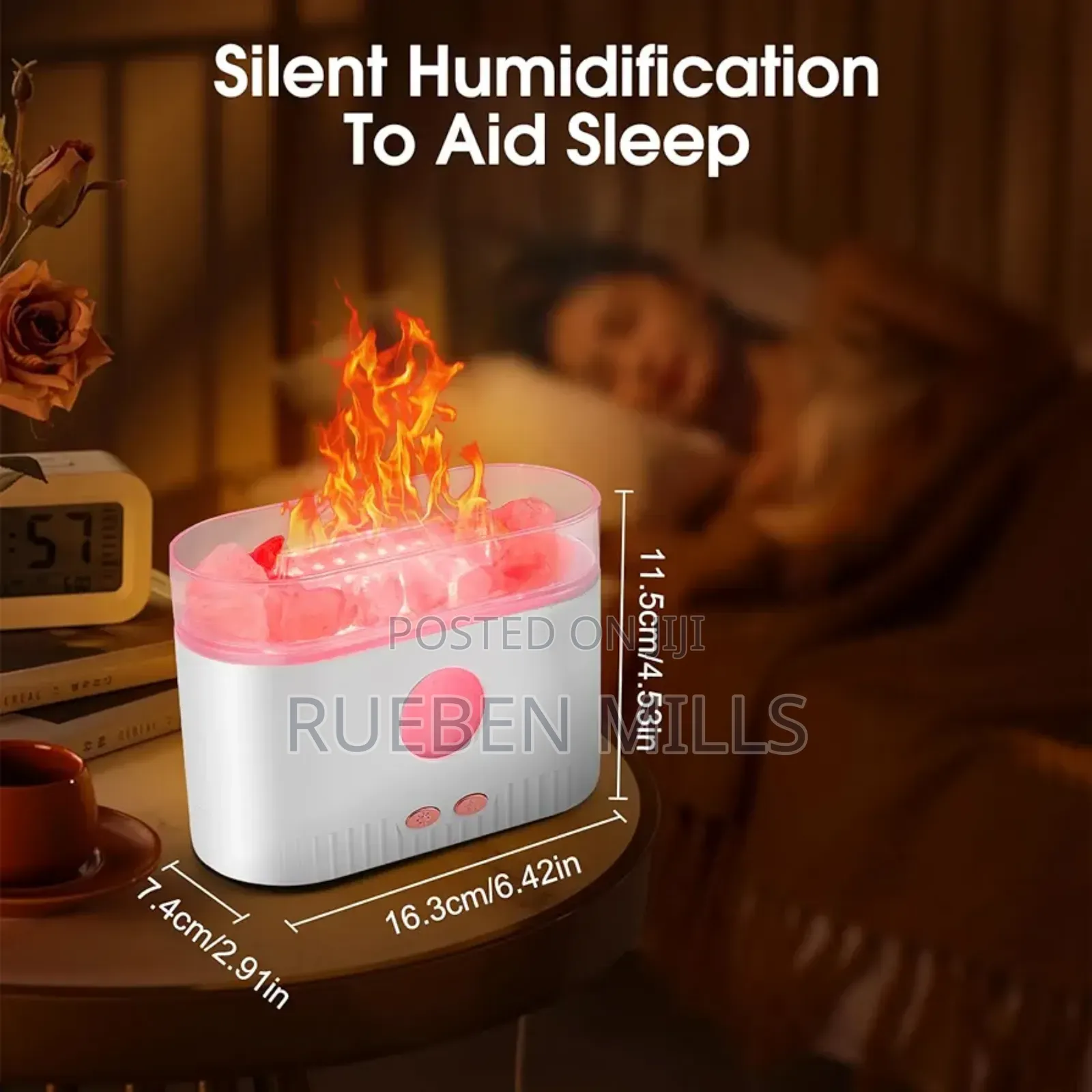 Anti-Dazzling Light Crystal Stones Humidifier Diffuser