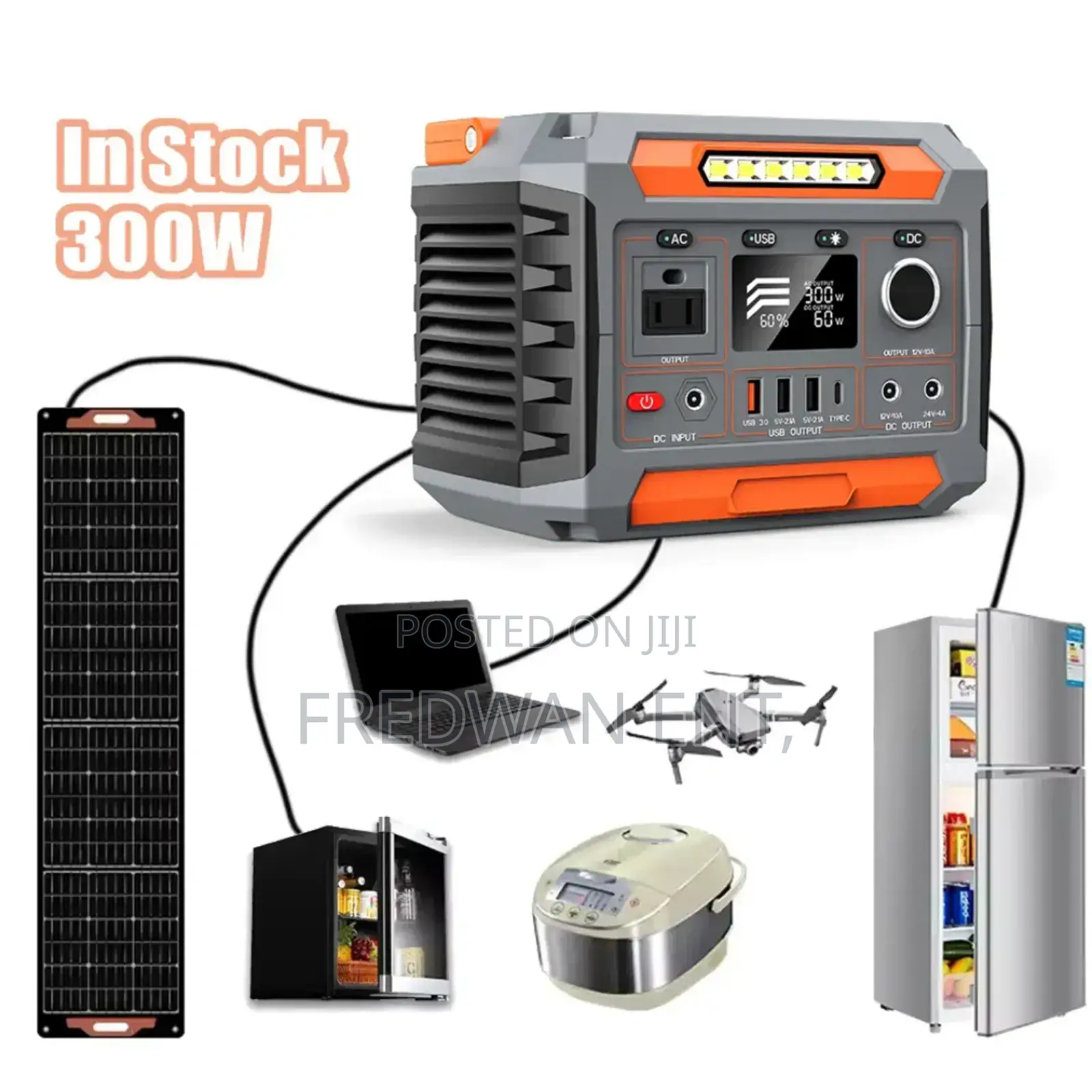 300w Portable Power Station With Solar Panel