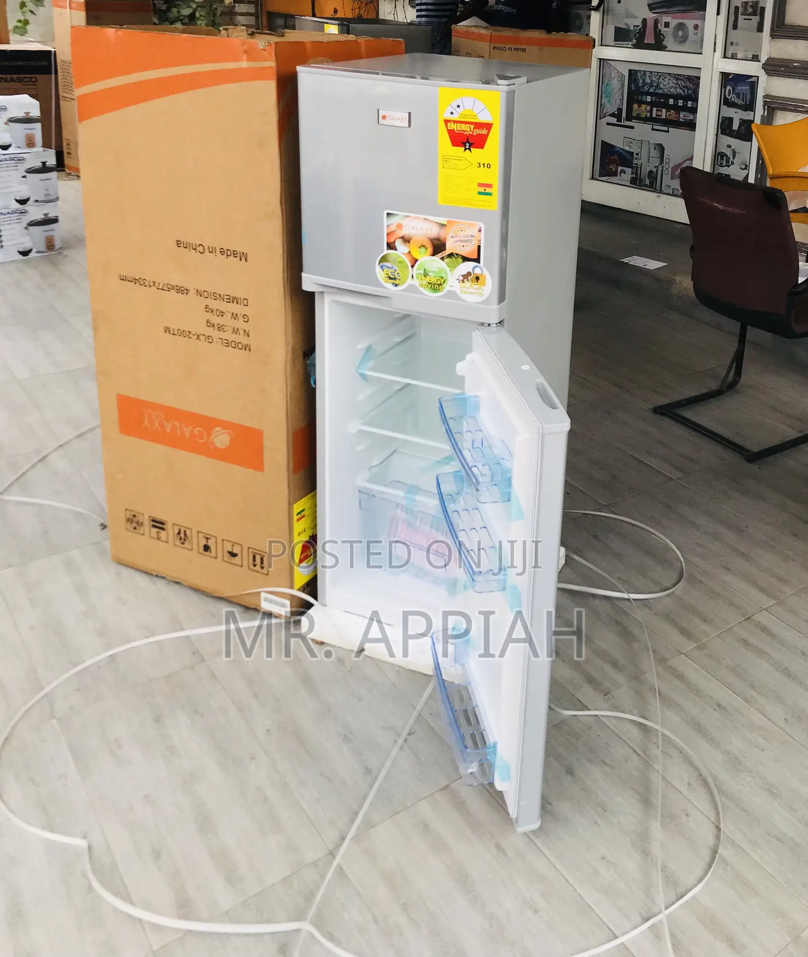 Super Cooling Galaxy 2 Door Refrigerator.