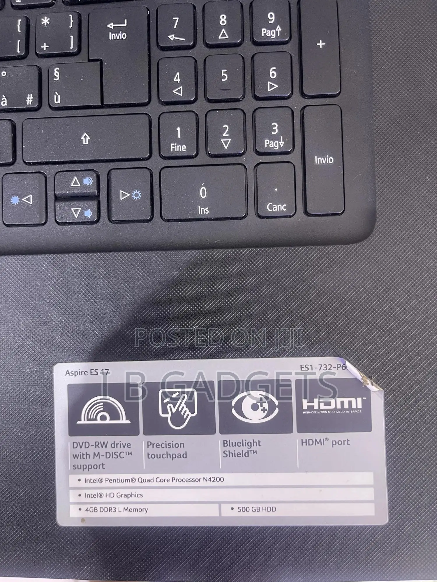 Laptop Acer Aspire E15 4GB Intel Pentium HDD 500GB