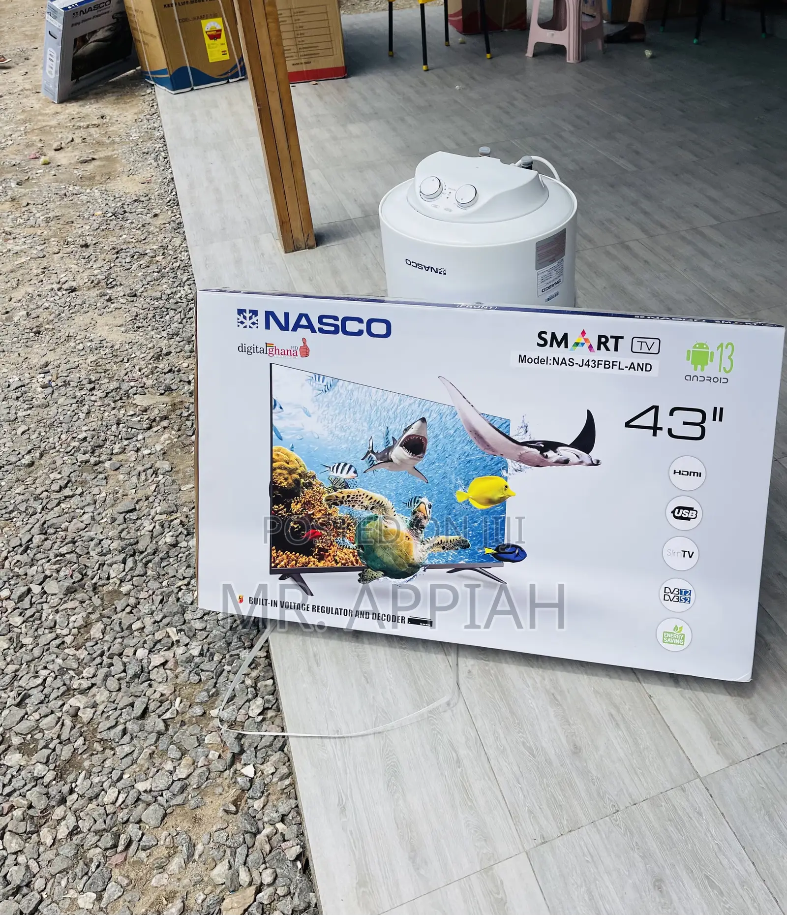 Original Nasco 43 Inch Full Hd Screen Electric Tv.